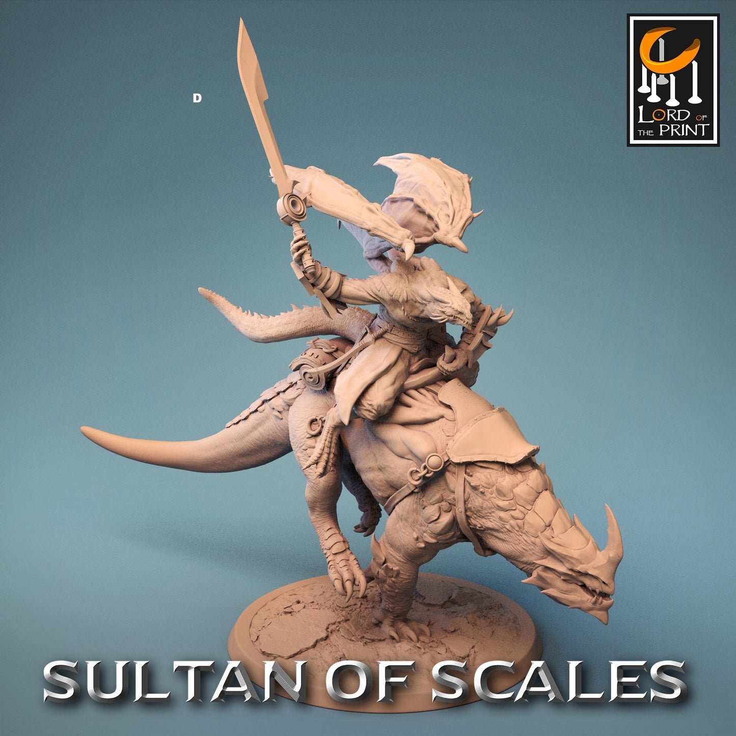 Winged Dragonborn Rider on Great Beast | Rescale Miniatures | Compatible with D&D/AoS | Fantasy | Tabletop RPG