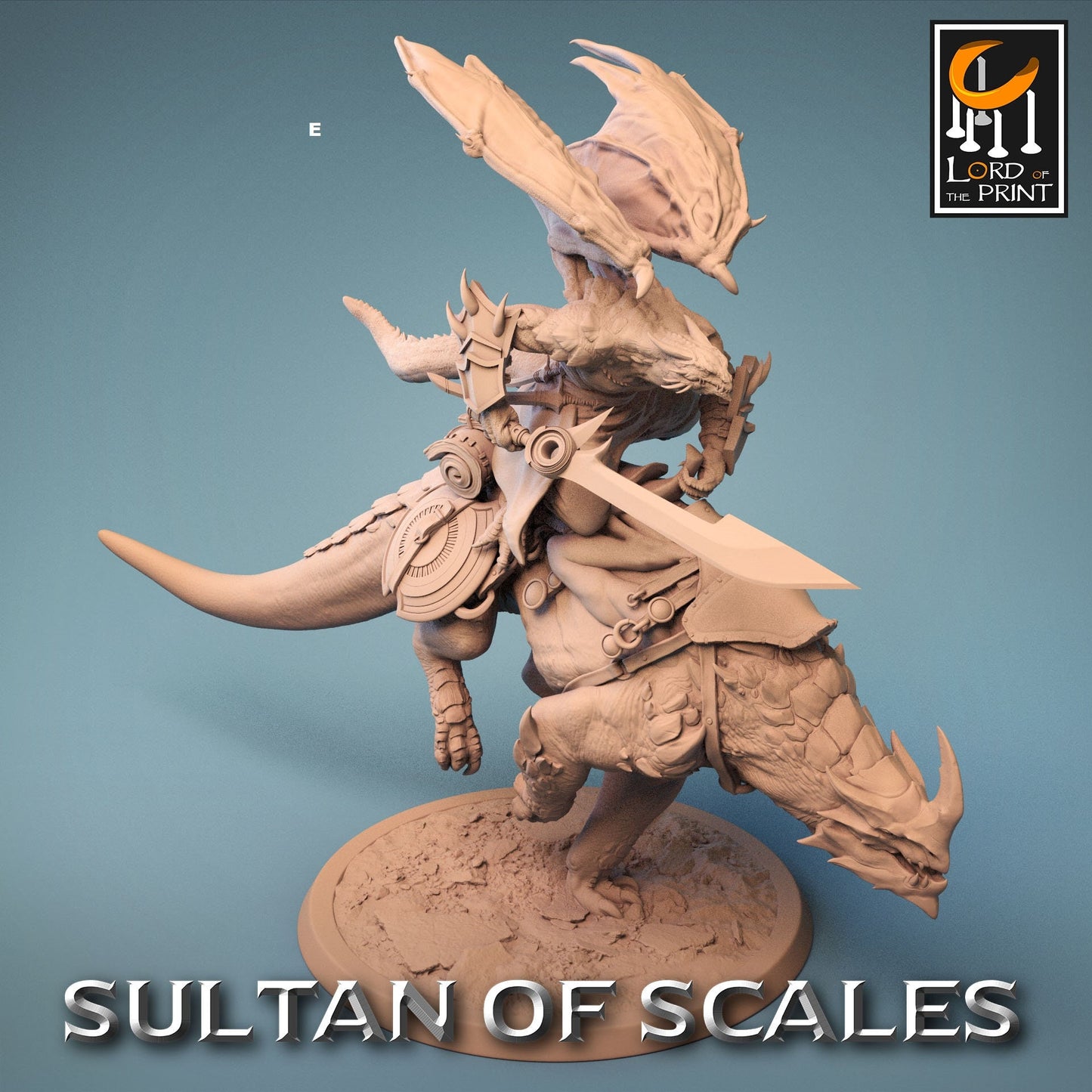 Winged Dragonborn Rider on Great Beast | Rescale Miniatures | Compatible with D&D/AoS | Fantasy | Tabletop RPG