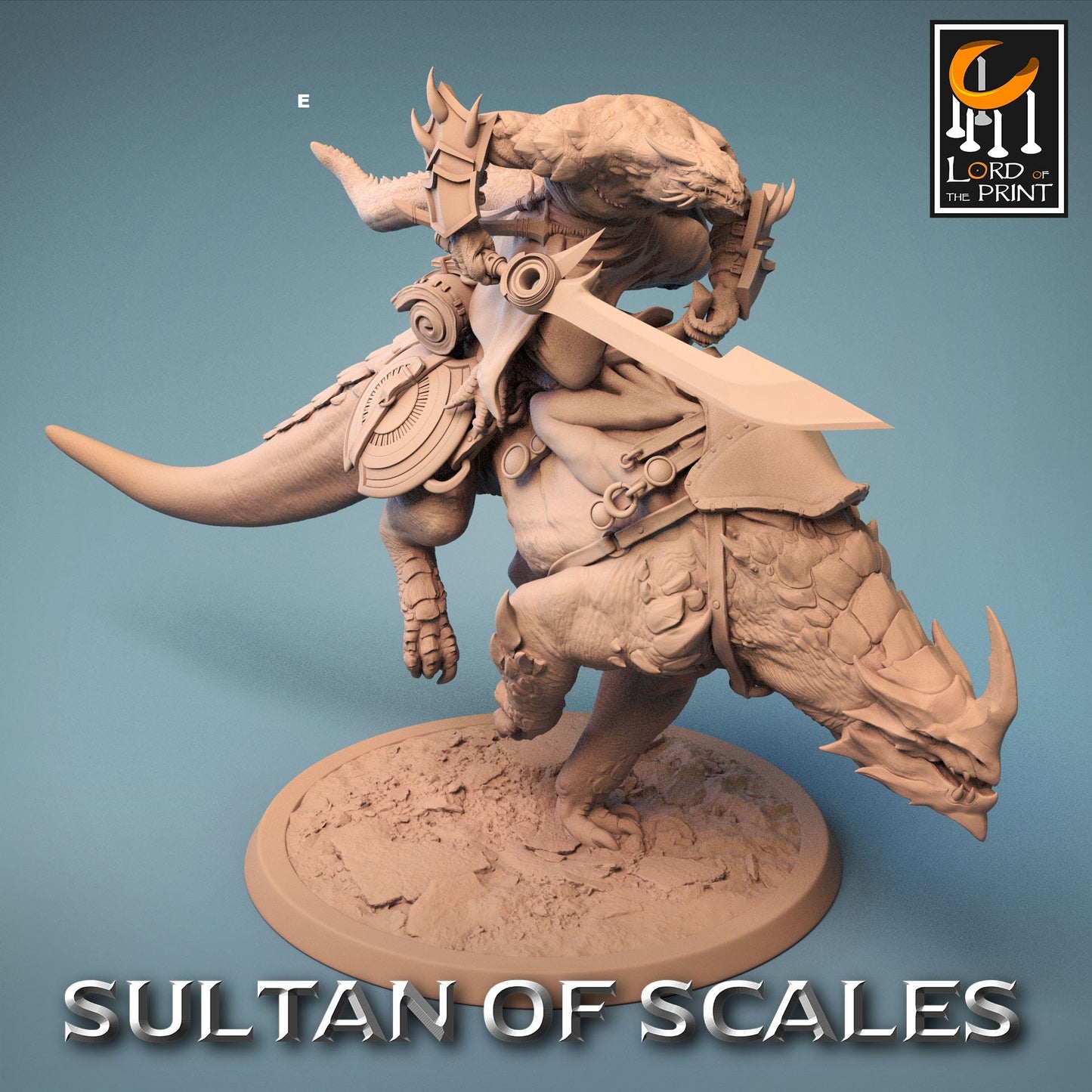 Dragonborn Rider on Great Beast | Rescale Miniatures | Compatible with D&D/AoS | Fantasy | Tabletop RPG