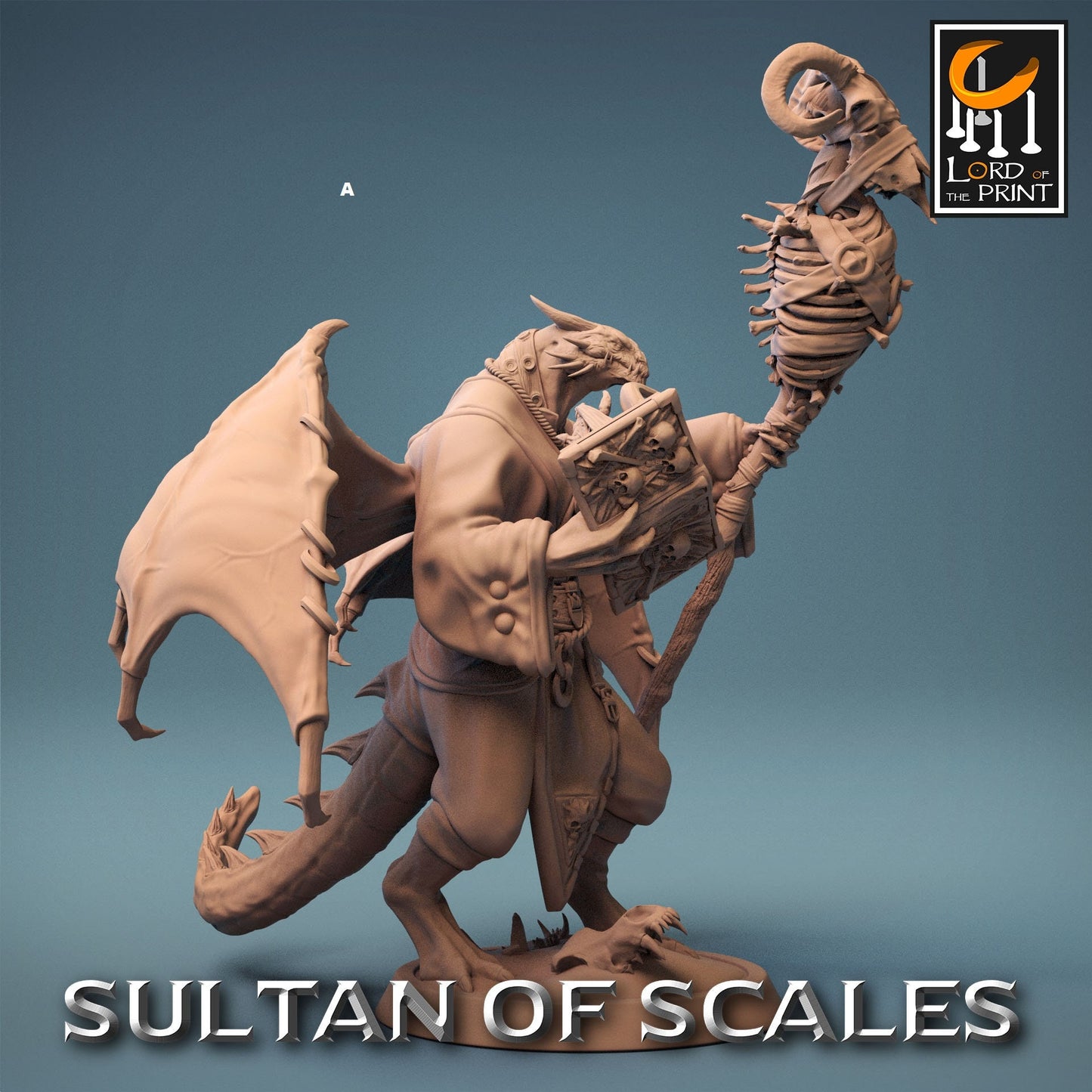 DragonBorn Necromancer | Rescale Miniatures | Compatible with D&D/AoS | Fantasy | Tabletop RPG