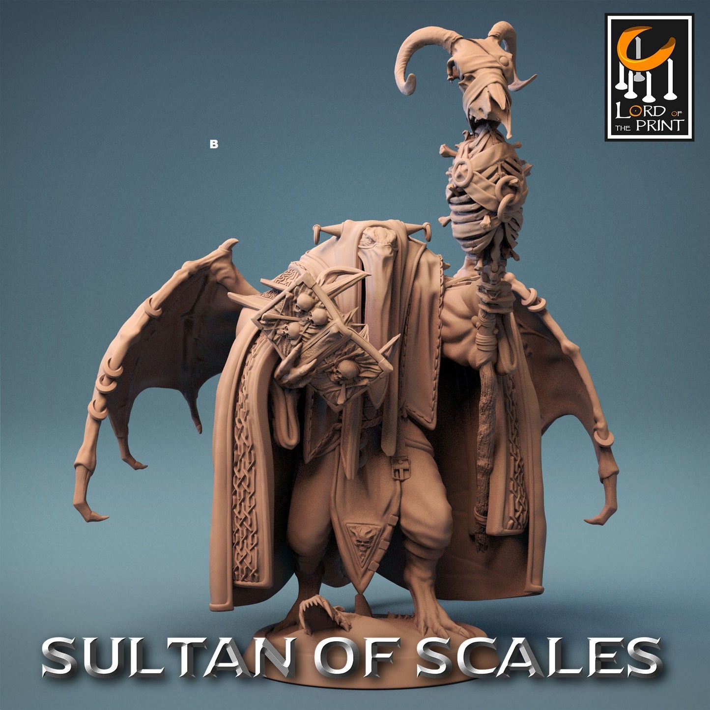DragonBorn Necromancer | Rescale Miniatures | Compatible with D&D/AoS | Fantasy | Tabletop RPG