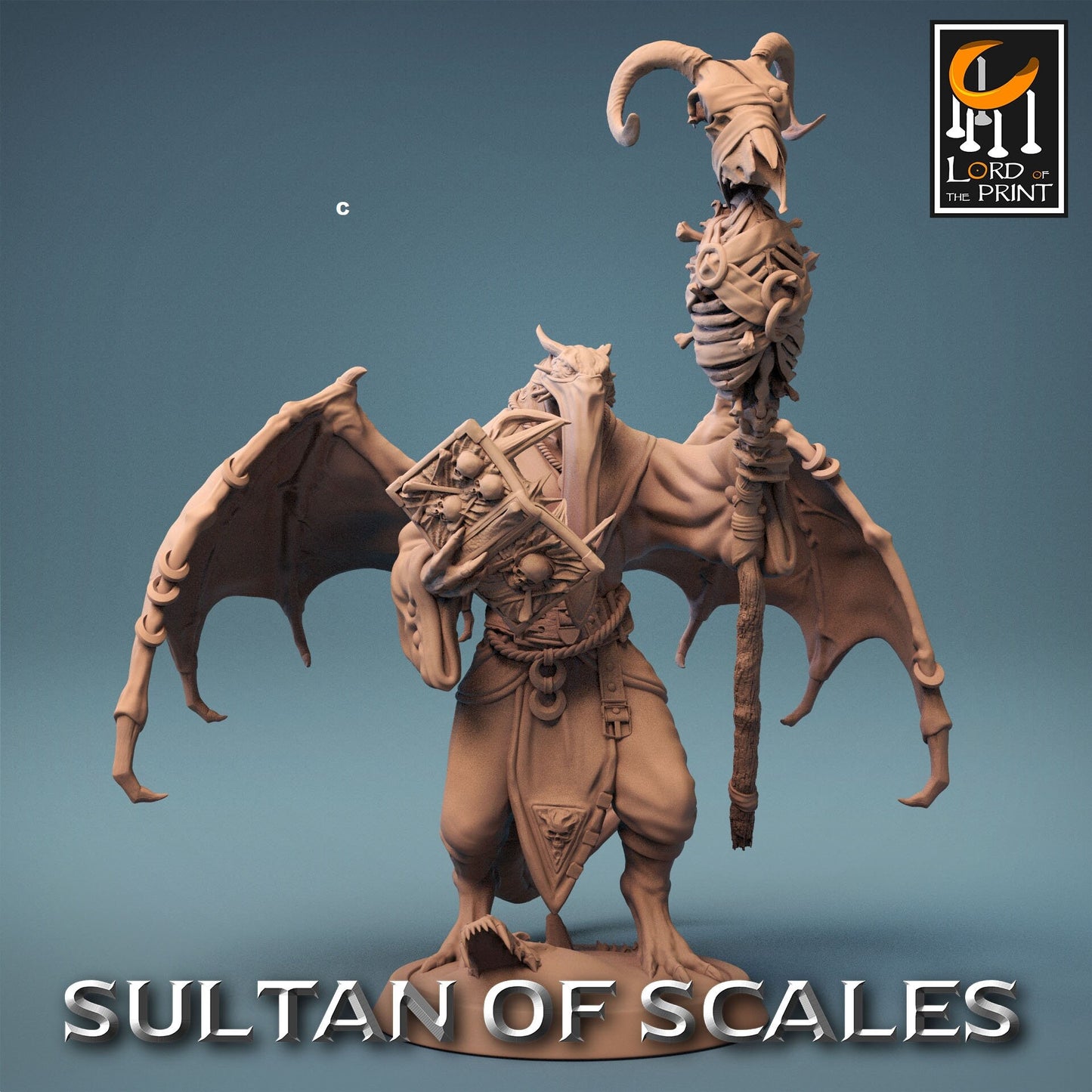 DragonBorn Necromancer | Rescale Miniatures | Compatible with D&D/AoS | Fantasy | Tabletop RPG