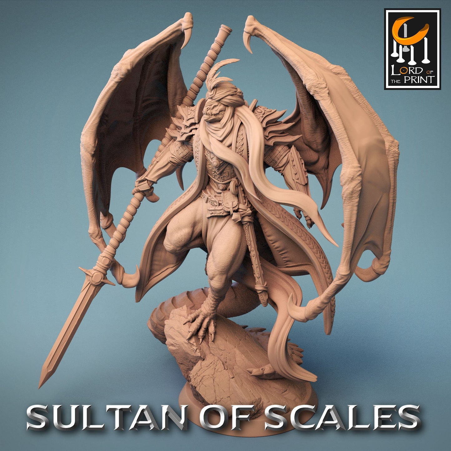 DragonBorn Defender | Rescale Miniatures | Compatible with D&D/AoS | Fantasy | Tabletop RPG