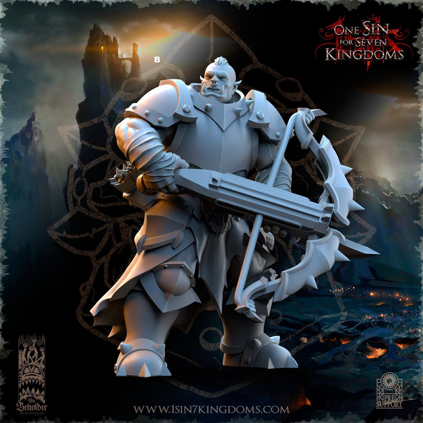 Black Orc Crossbows | The Beholder Miniatures | Compatible with D&D/AoS | Fantasy | Tabletop RPG