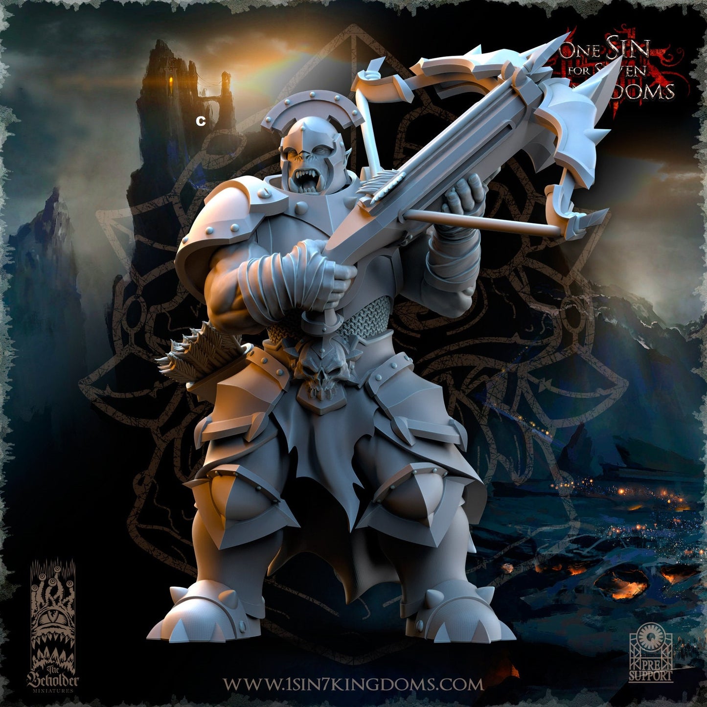 Black Orc Crossbows | The Beholder Miniatures | Compatible with D&D/AoS | Fantasy | Tabletop RPG