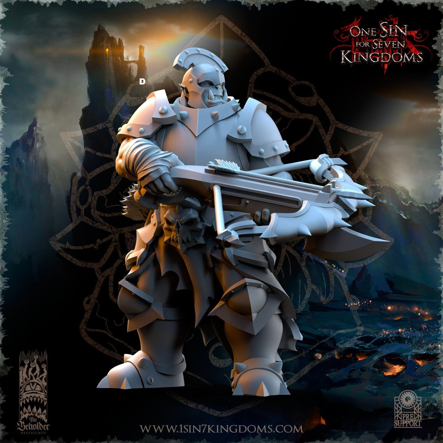 Black Orc Crossbows | The Beholder Miniatures | Compatible with D&D/AoS | Fantasy | Tabletop RPG