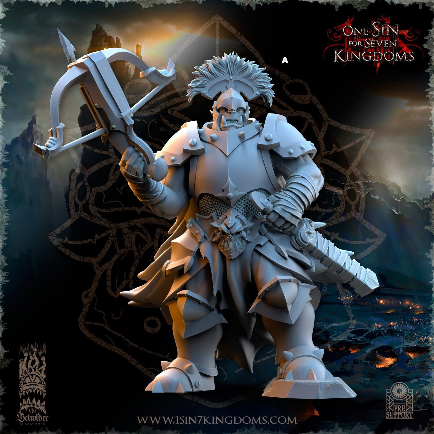 Black Orc Crossbows Command | The Beholder Miniatures | Compatible with D&D/AoS | Fantasy | Tabletop RPG