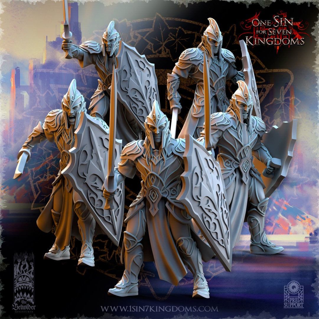 High Elf Sword and Shield | The Beholder Miniatures | Compatible with D&D/AoS | Fantasy | Tabletop RPG