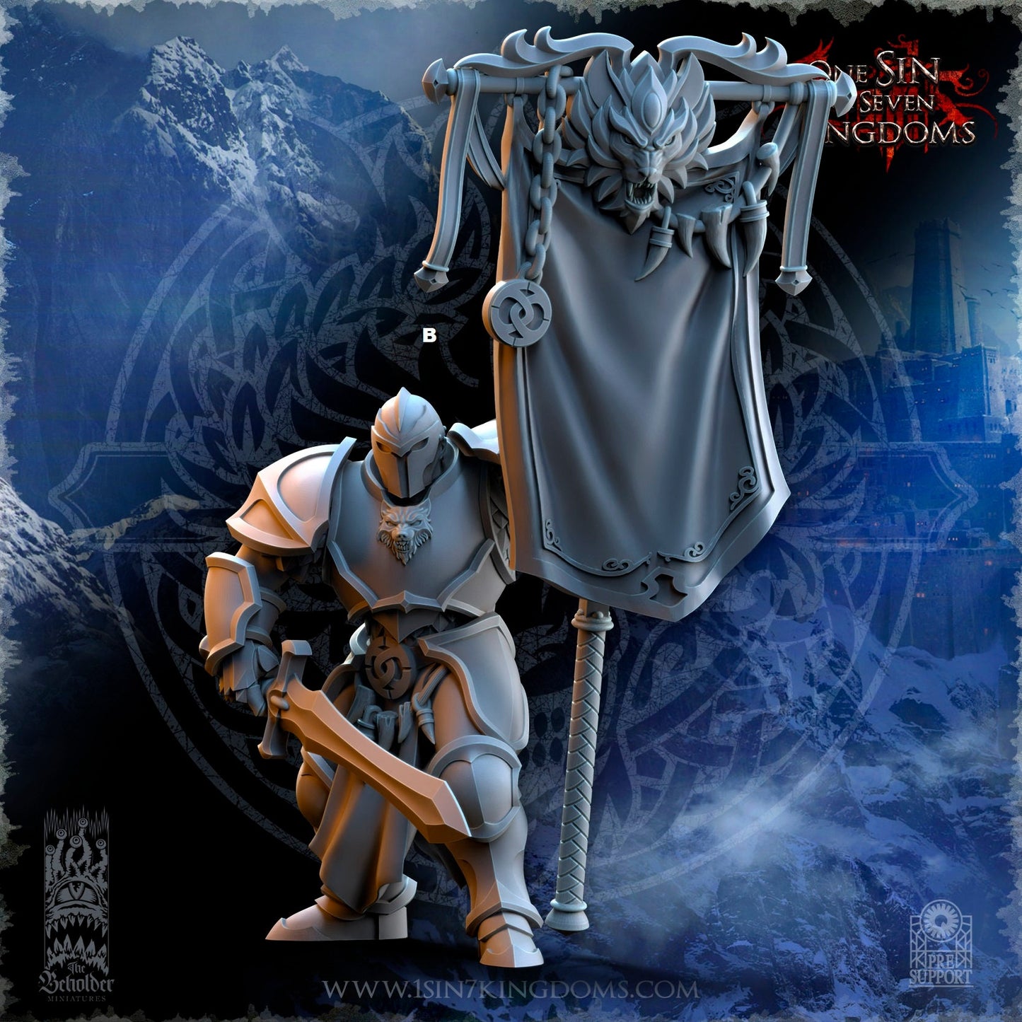 Storm Wolves Command | The Beholder Miniatures | Compatible with D&D/AoS | Fantasy | Tabletop RPG