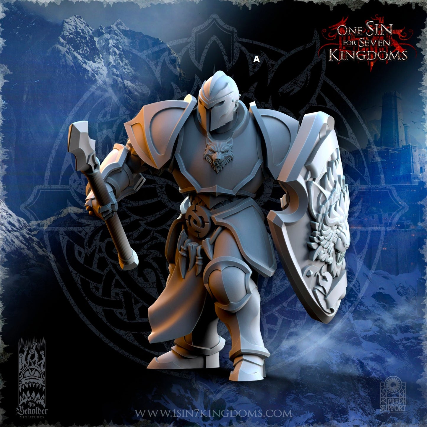 StormWolves Spear and Shield | The Beholder Miniatures | Compatible with D&D/AoS | Fantasy | Tabletop RPG