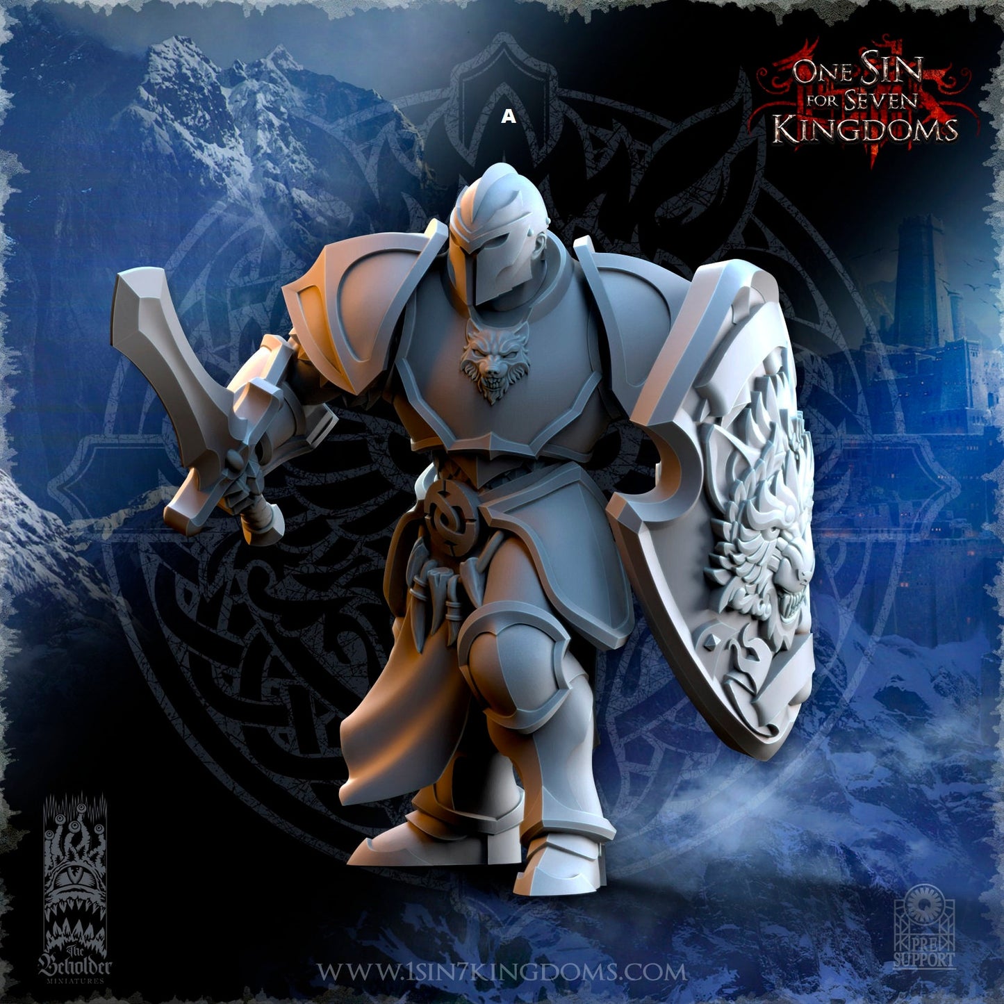StormWolves Sword and Shield | The Beholder Miniatures | Compatible with D&D/AoS | Fantasy | Tabletop RPG