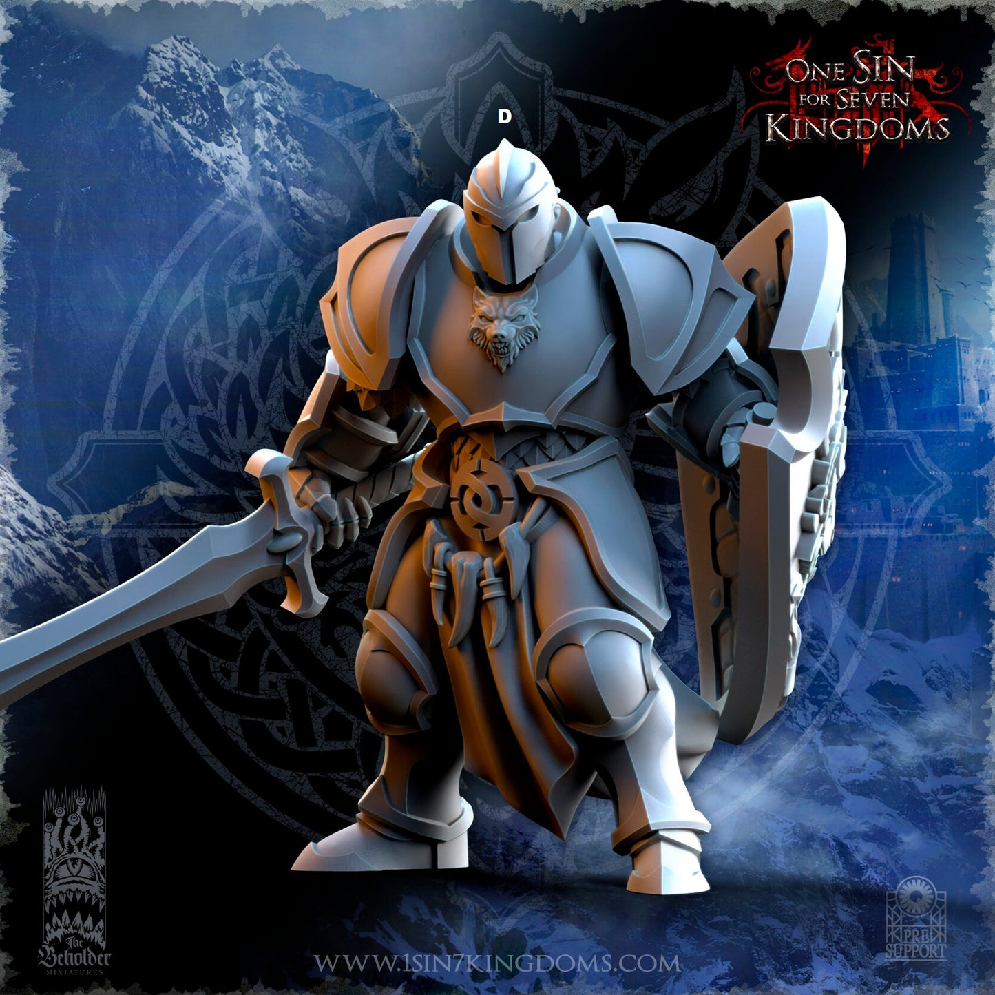 StormWolves Sword and Shield | The Beholder Miniatures | Compatible with D&D/AoS | Fantasy | Tabletop RPG