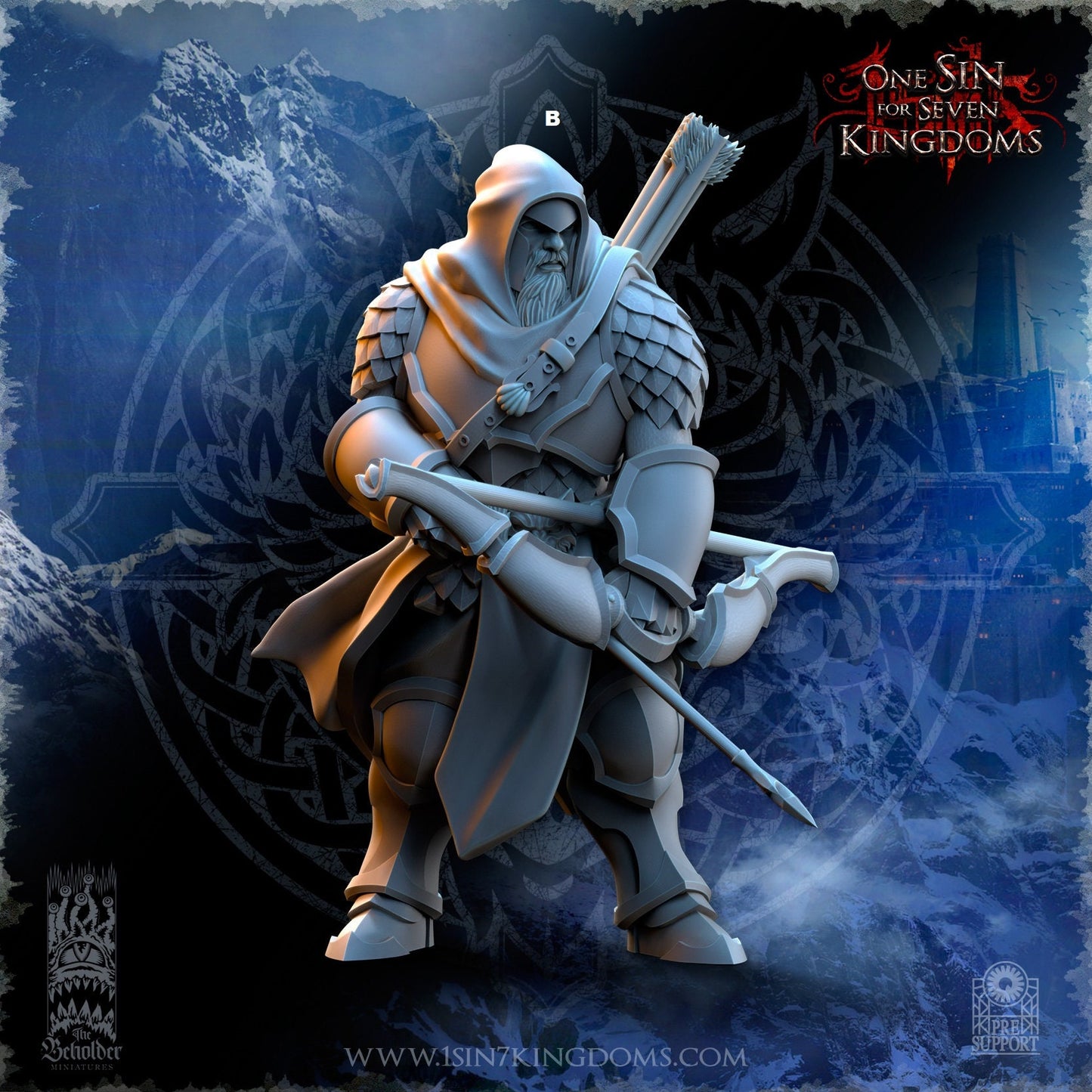 StormWolves Hunters Helmets | The Beholder Miniatures | Compatible with D&D/AoS | Fantasy | Tabletop RPG