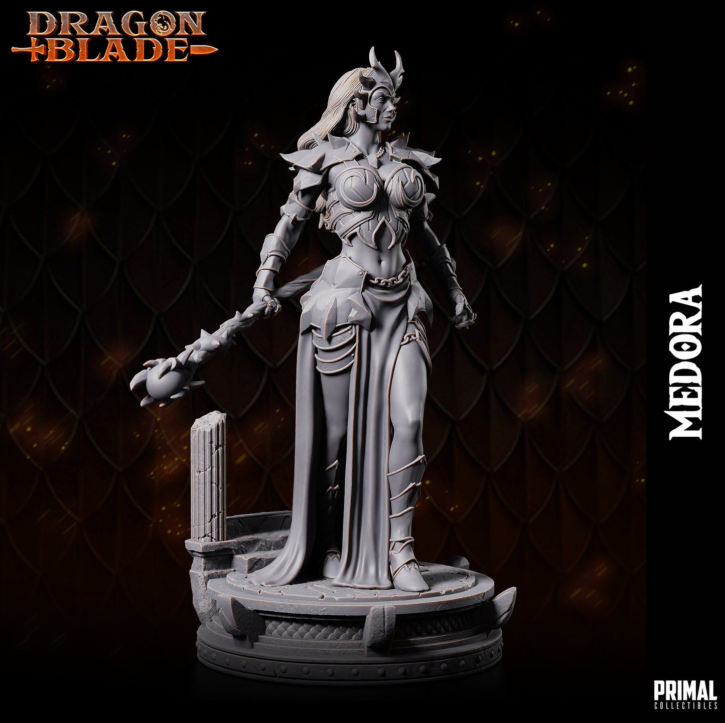 Dark Sorceress Medora | Primal Collectibles | Compatible with D&D/AoS | Fantasy