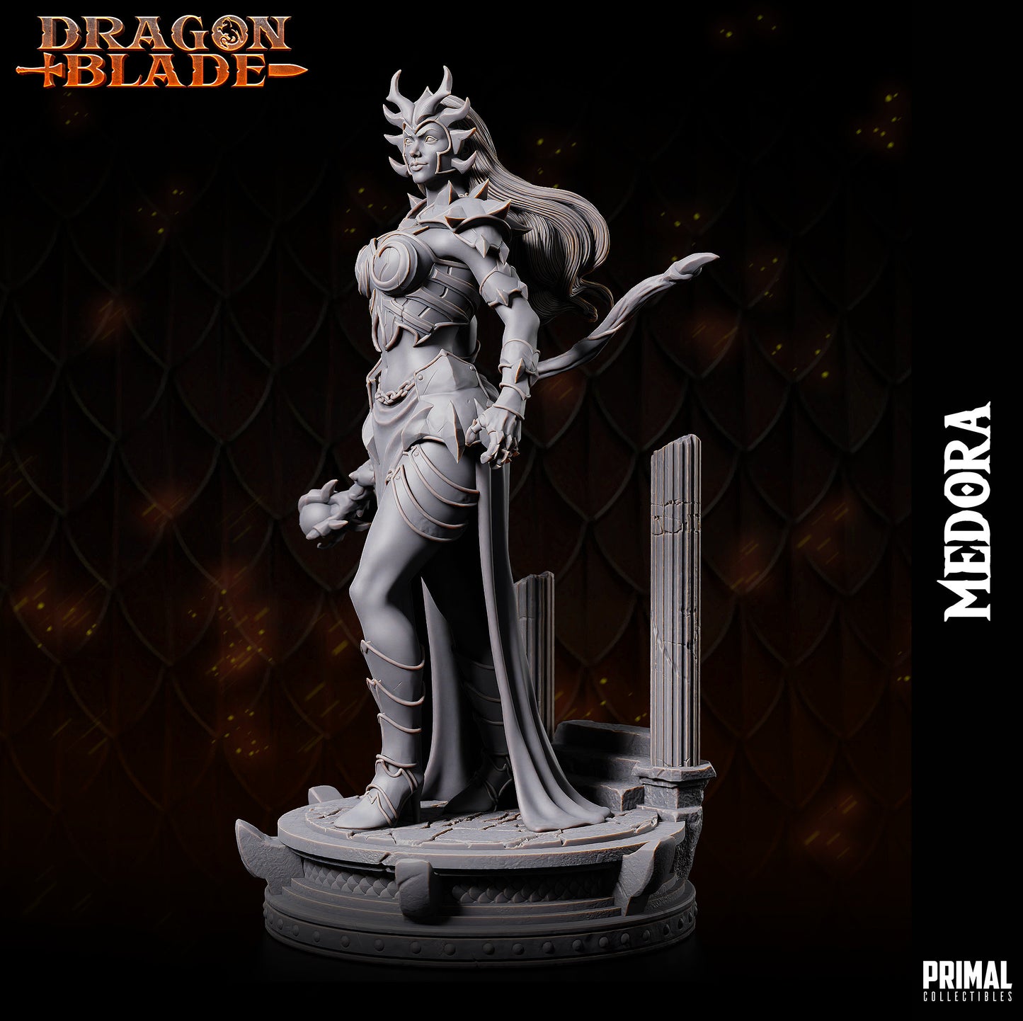 Dark Sorceress Medora | Primal Collectibles | Compatible with D&D/AoS | Fantasy