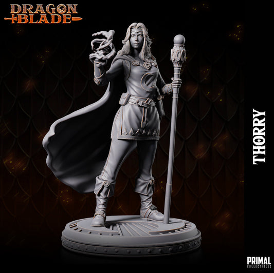Female Wizard Thorry | Primal Collectibles | Compatible with D&D/AoS | Fantasy