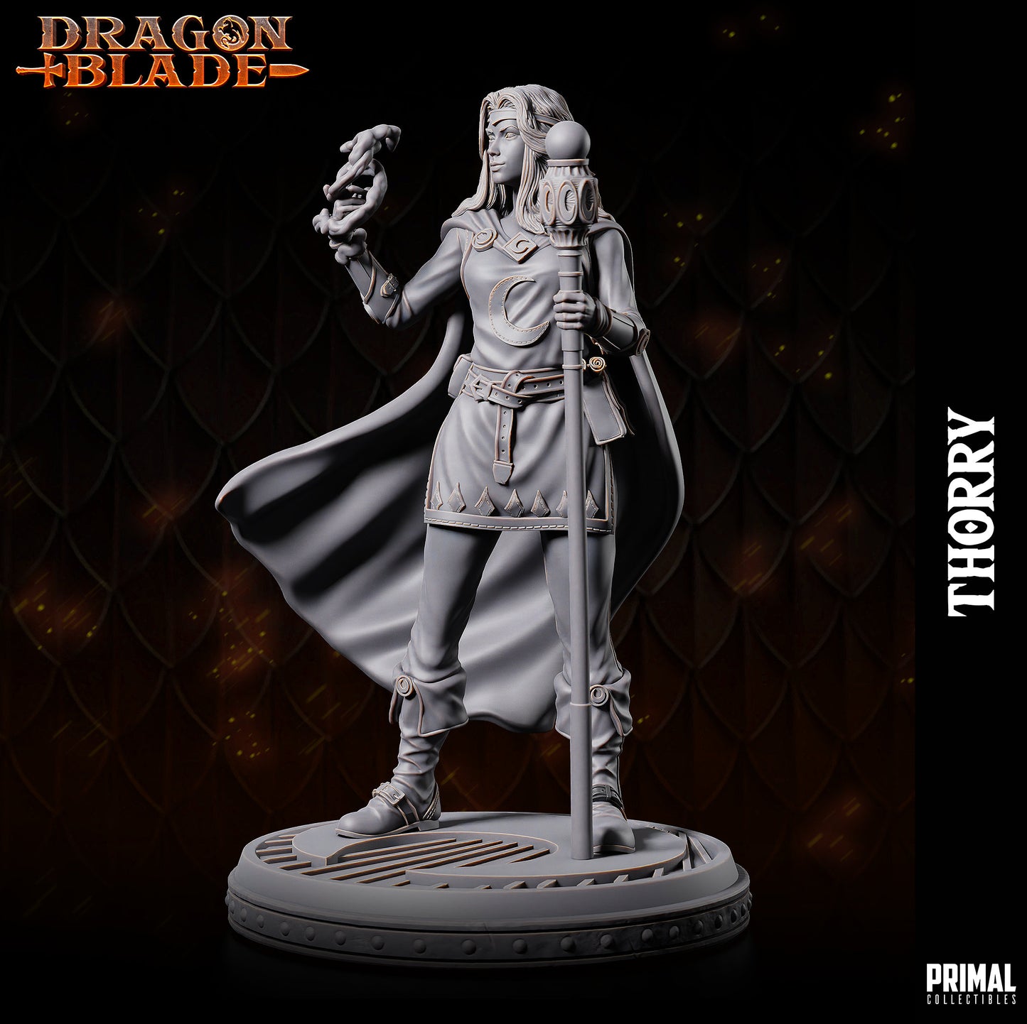 Female Wizard Thorry | Primal Collectibles | Compatible with D&D/AoS | Fantasy