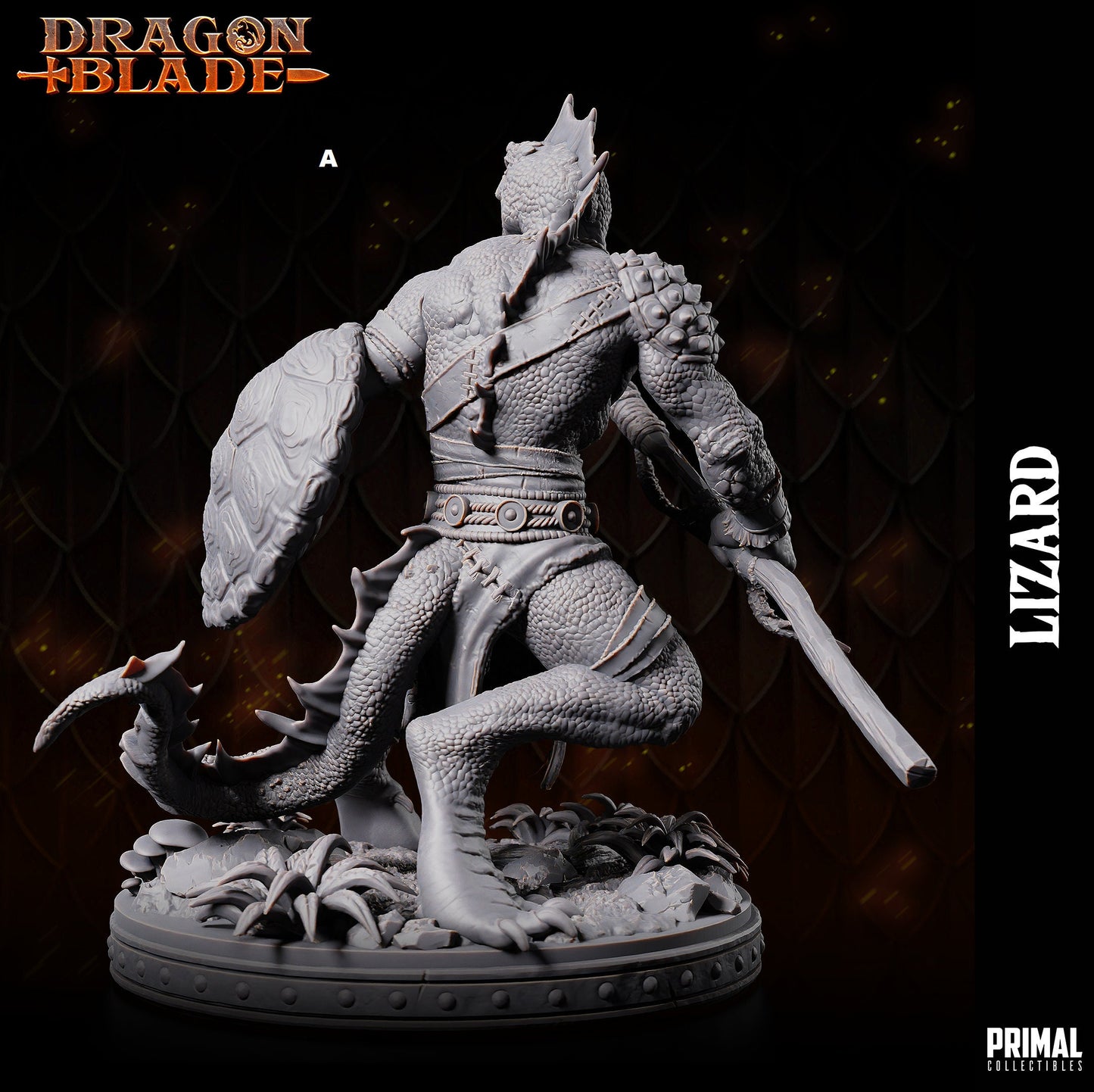 Lizard Men Warrior | Primal Collectibles | Compatible with D&D/AoS | Fantasy