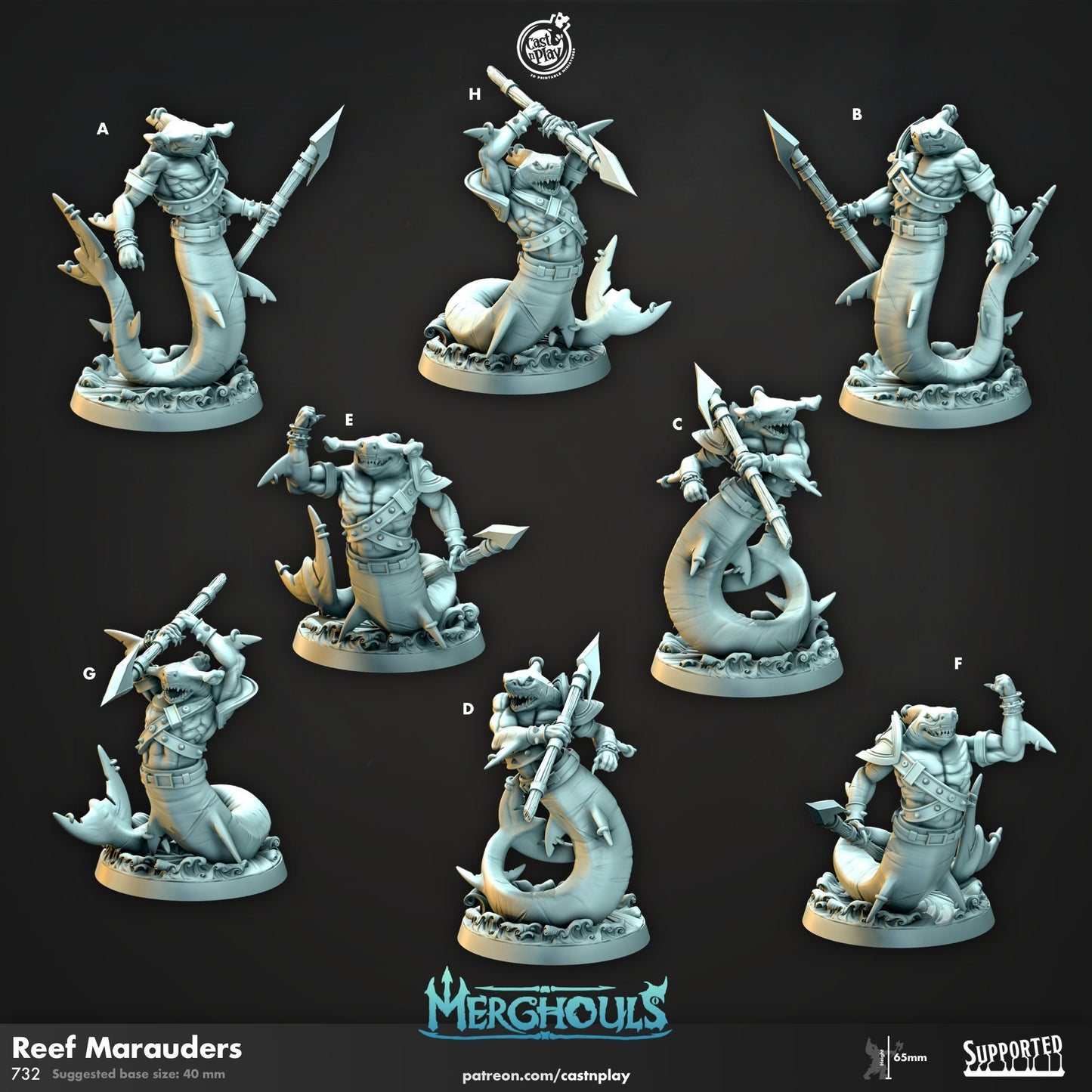 Merghoul Reef Marauders | CastnPlay | Compatible with D&D/AoS | Fantasy | Tabletop RPG