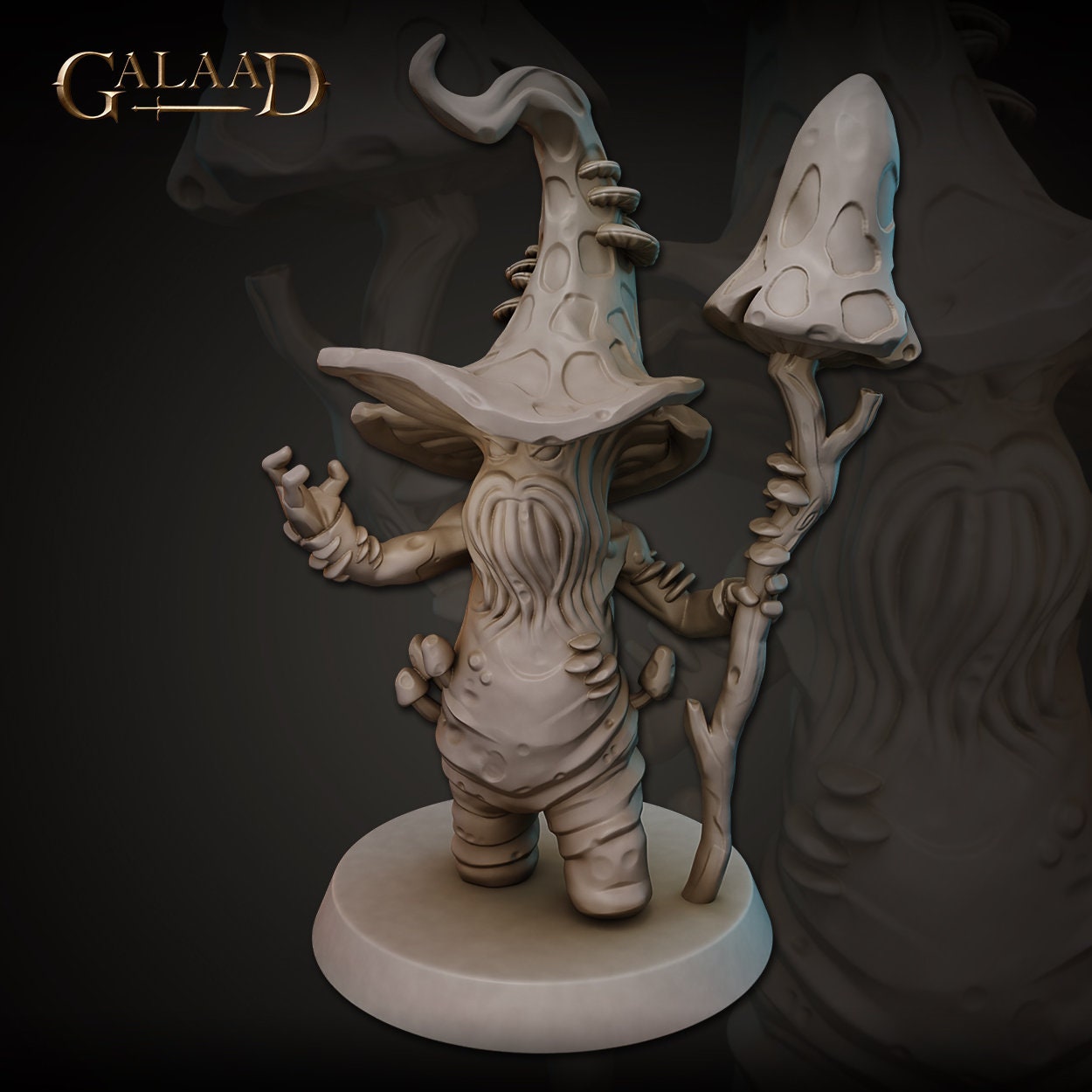 Myconid Wizard | Galaad Miniatures | Compatible with D&D/AoS | Fantasy | Tabletop RPG