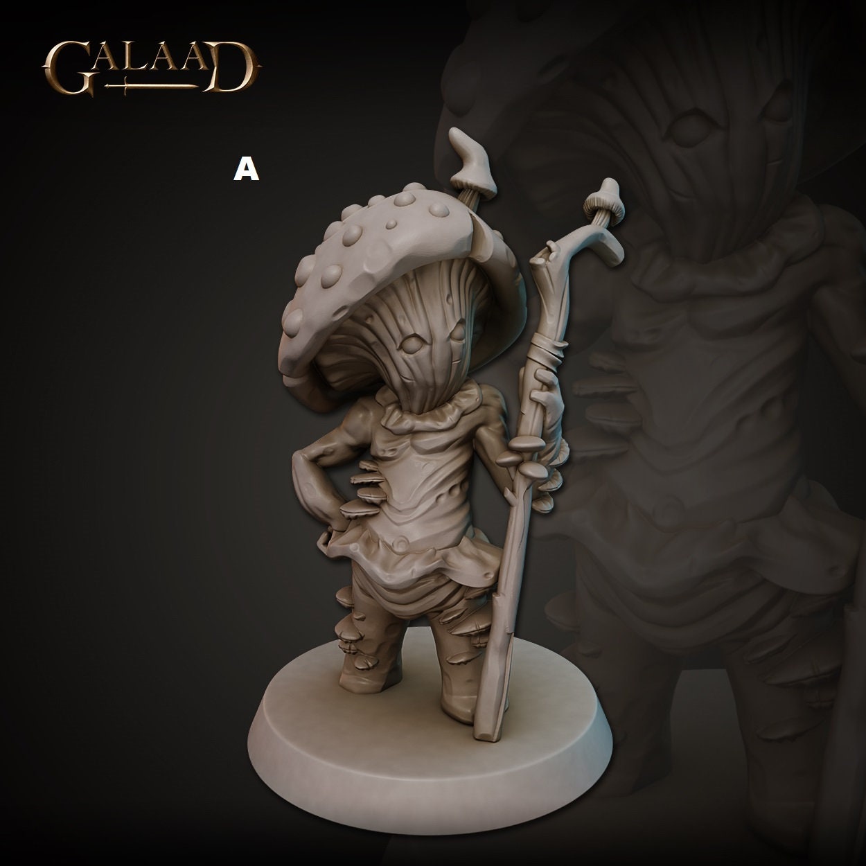 Myconid Druid | Galaad Miniatures | Compatible with D&D/AoS | Fantasy | Tabletop RPG