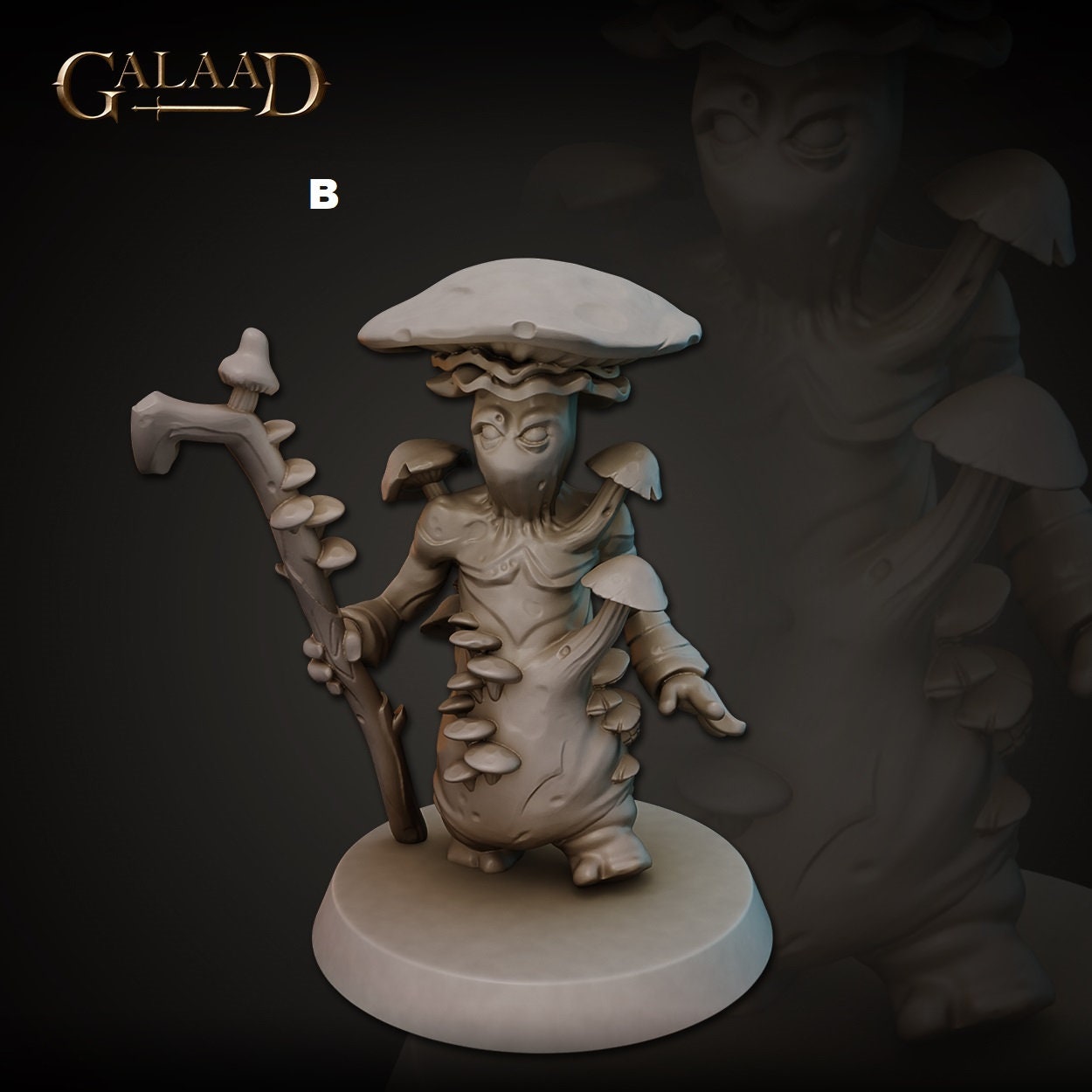 Myconid Druid | Galaad Miniatures | Compatible with D&D/AoS | Fantasy | Tabletop RPG