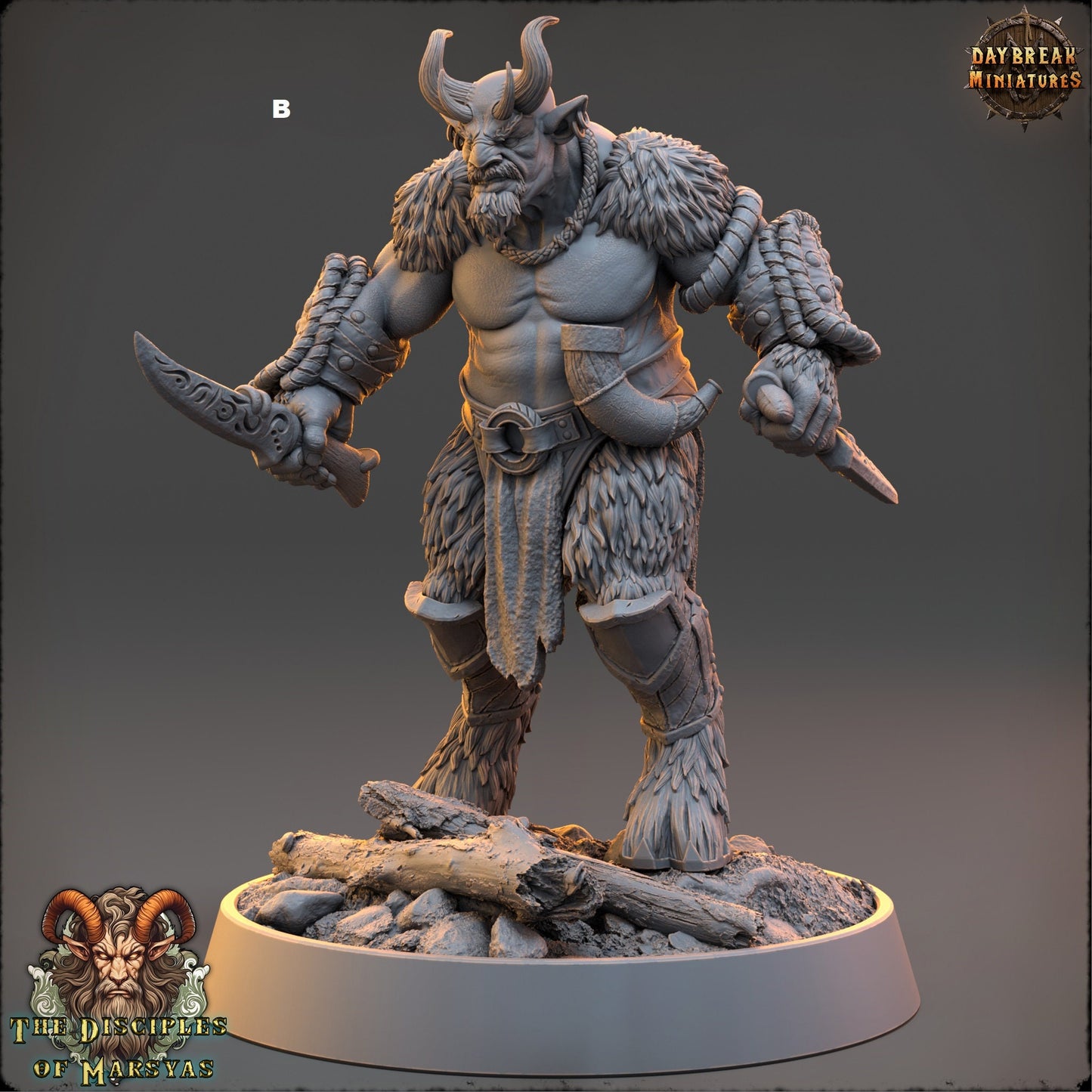 Marsyas Satyrs Warriors | DayBreak Miniatures | Compatible with D&D/AOS | Fantasy | Tabletop