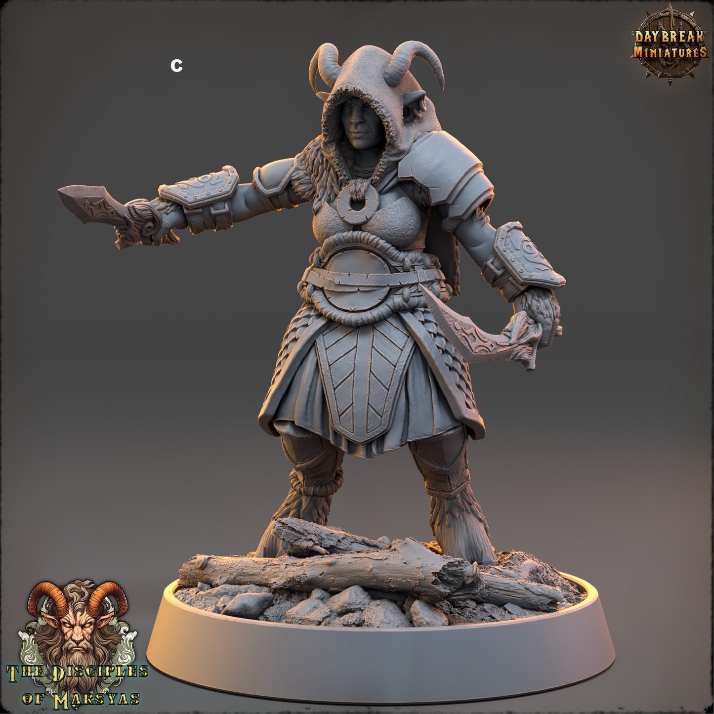 Marsyas Satyrs Female Warriors | DayBreak Miniatures | Compatible with D&D/AOS | Fantasy | Tabletop