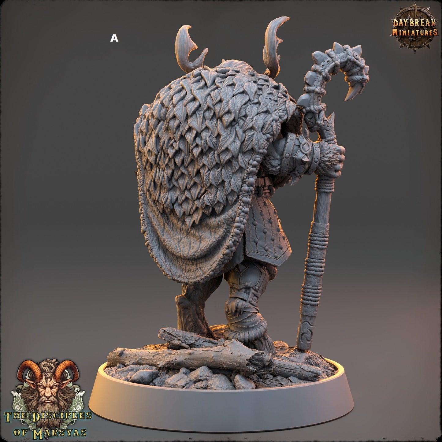 Marsyas Satyrs Druid Shaman | DayBreak Miniatures | Compatible with D&D/AOS | Fantasy | Tabletop