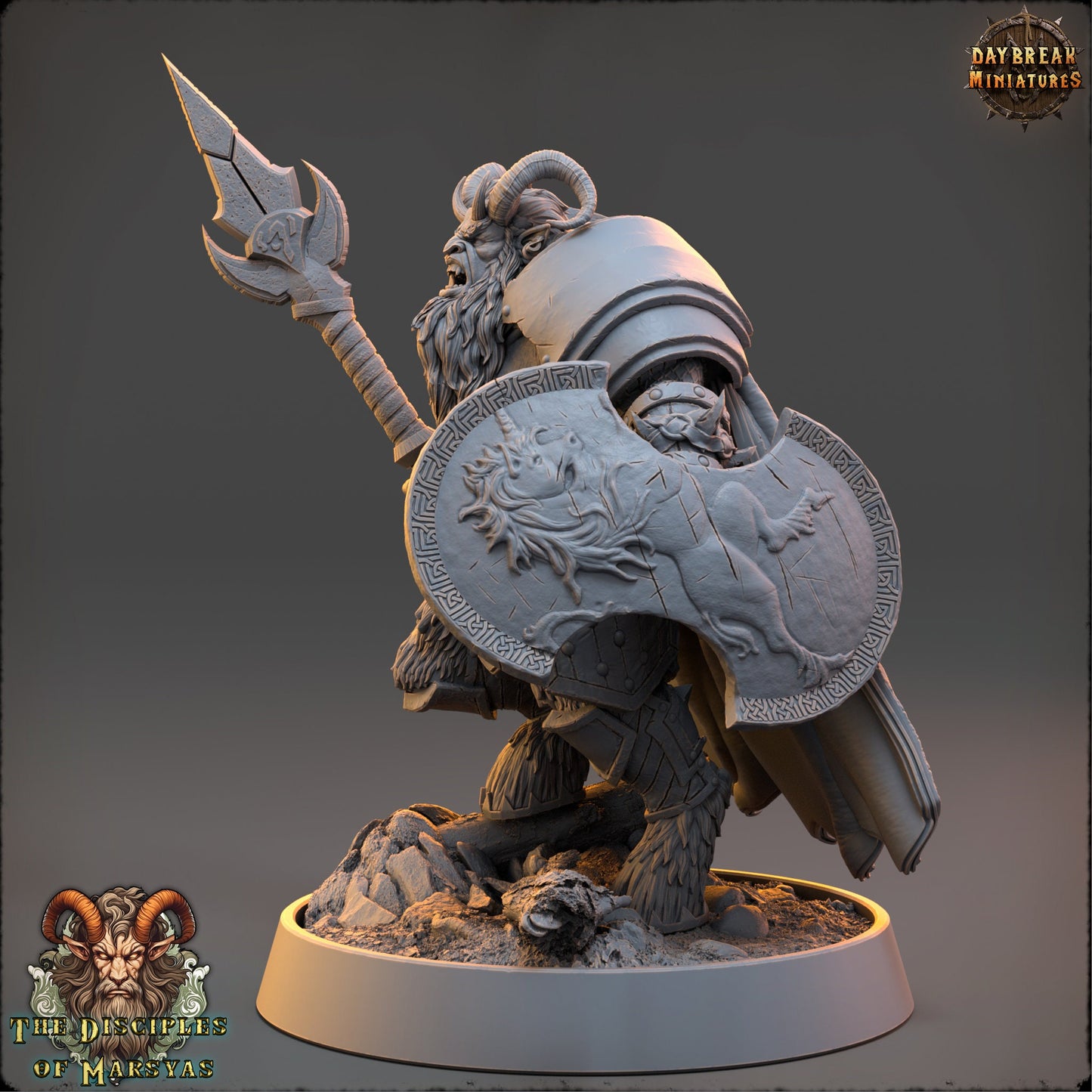 Marsyas Satyrs Chieftain | DayBreak Miniatures | Compatible with D&D/AOS | Fantasy | Tabletop