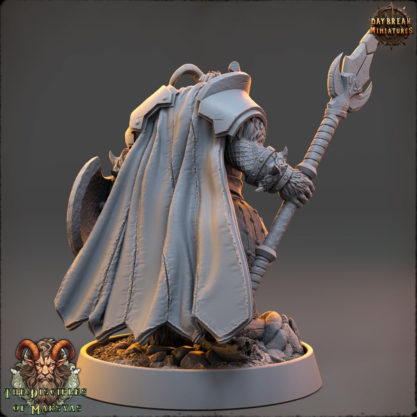 Marsyas Satyrs Chieftain | DayBreak Miniatures | Compatible with D&D/AOS | Fantasy | Tabletop
