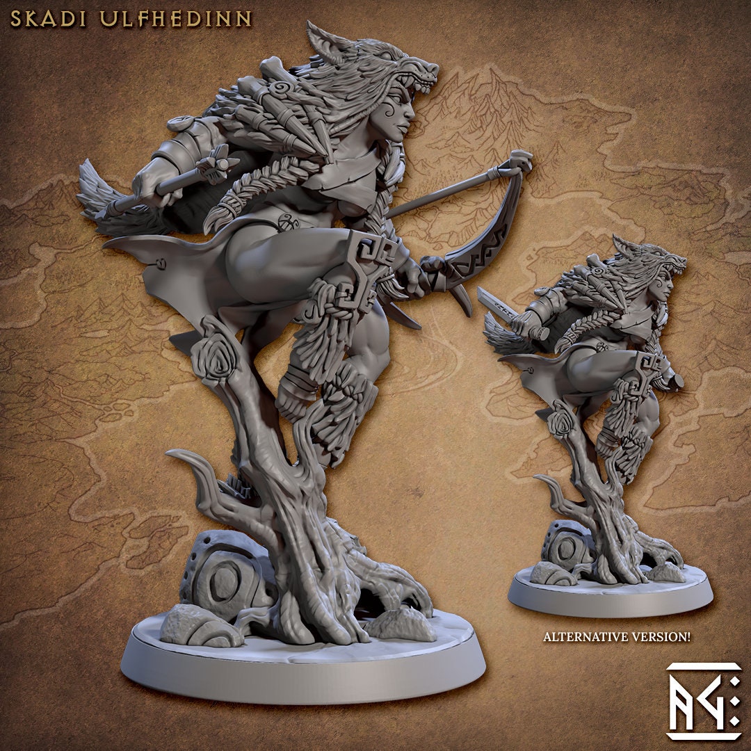 NorthMen Huntress | Artisan Guild Miniatures | Compatible with D&D/AoS | Fantasy | Tabletop RPG