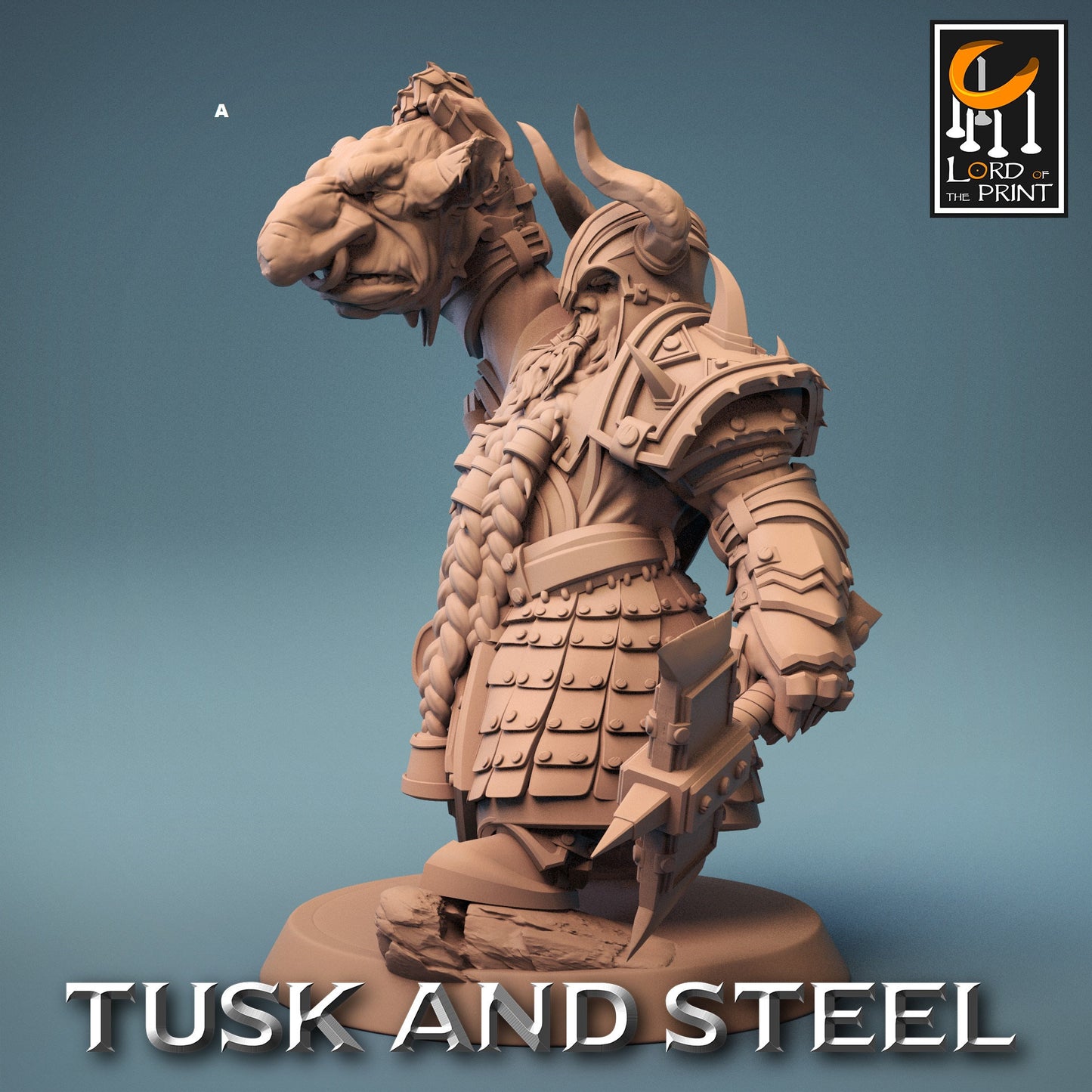 Dwarf Warrior Heavy Armour | Rescale Miniatures | Compatible with D&D/AoS | Fantasy | Tabletop RPG