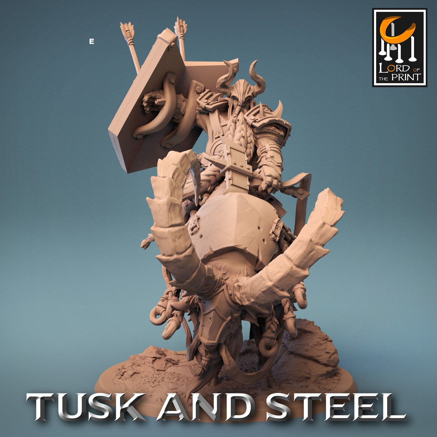 Dwarf Warrior on Goat Mount | Rescale Miniatures | Compatible with D&D/AoS | Fantasy | Tabletop RPG