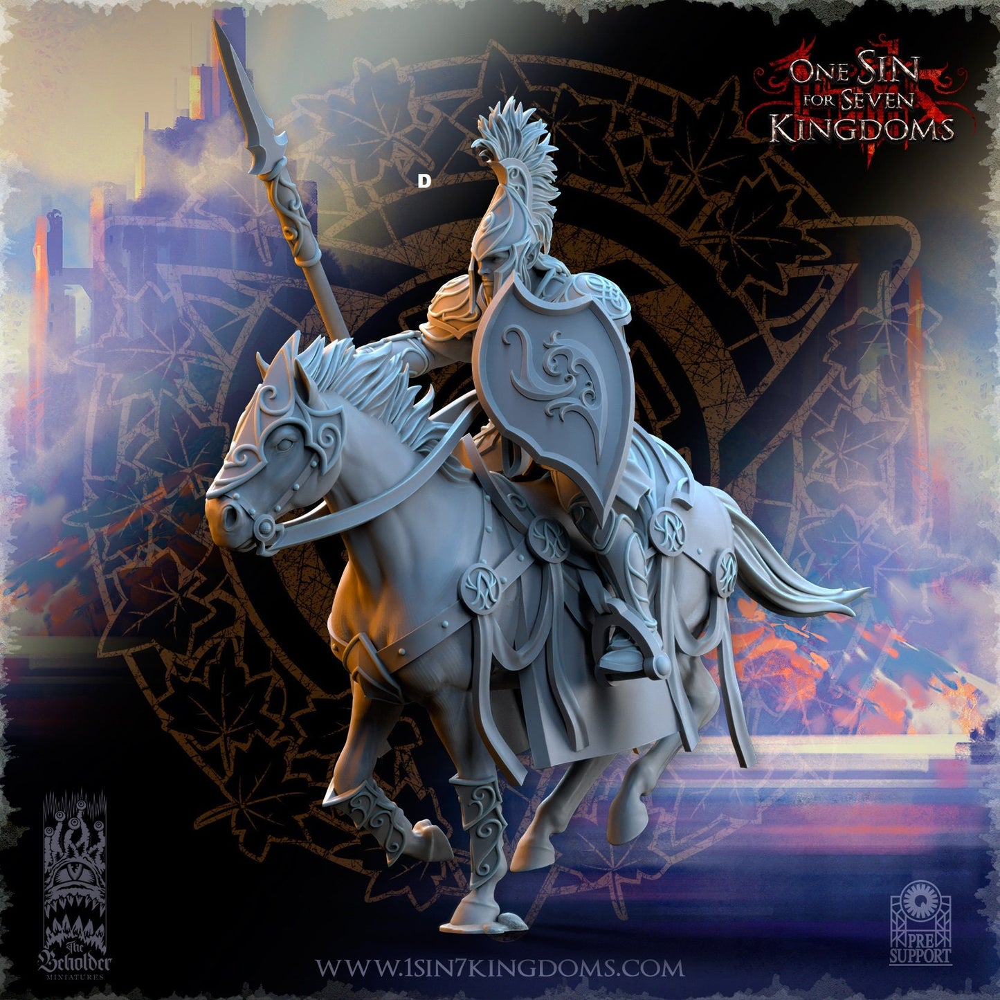 SilverMoor Elf Cavalry Spears | The Beholder Miniatures | Compatible with D&D/AoS | Fantasy | Tabletop RPG