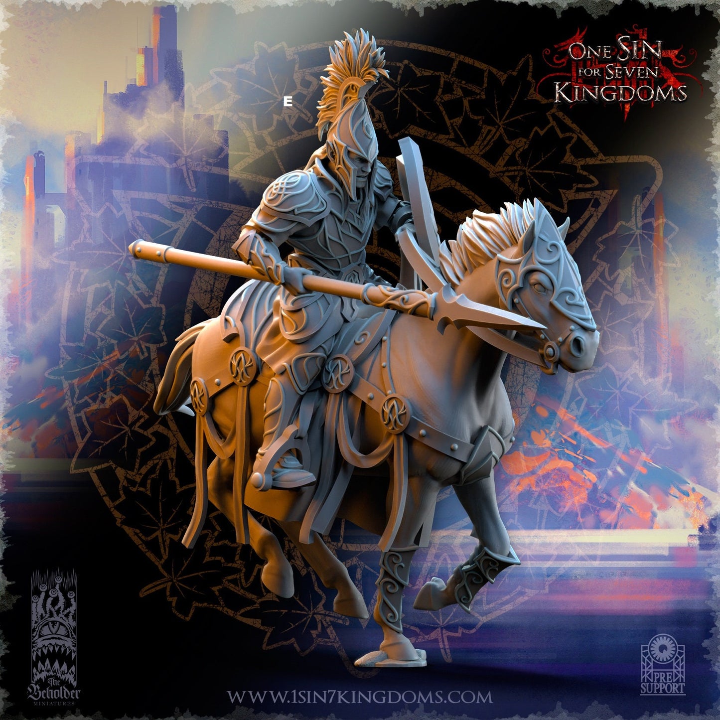 SilverMoor Elf Cavalry Spears | The Beholder Miniatures | Compatible with D&D/AoS | Fantasy | Tabletop RPG