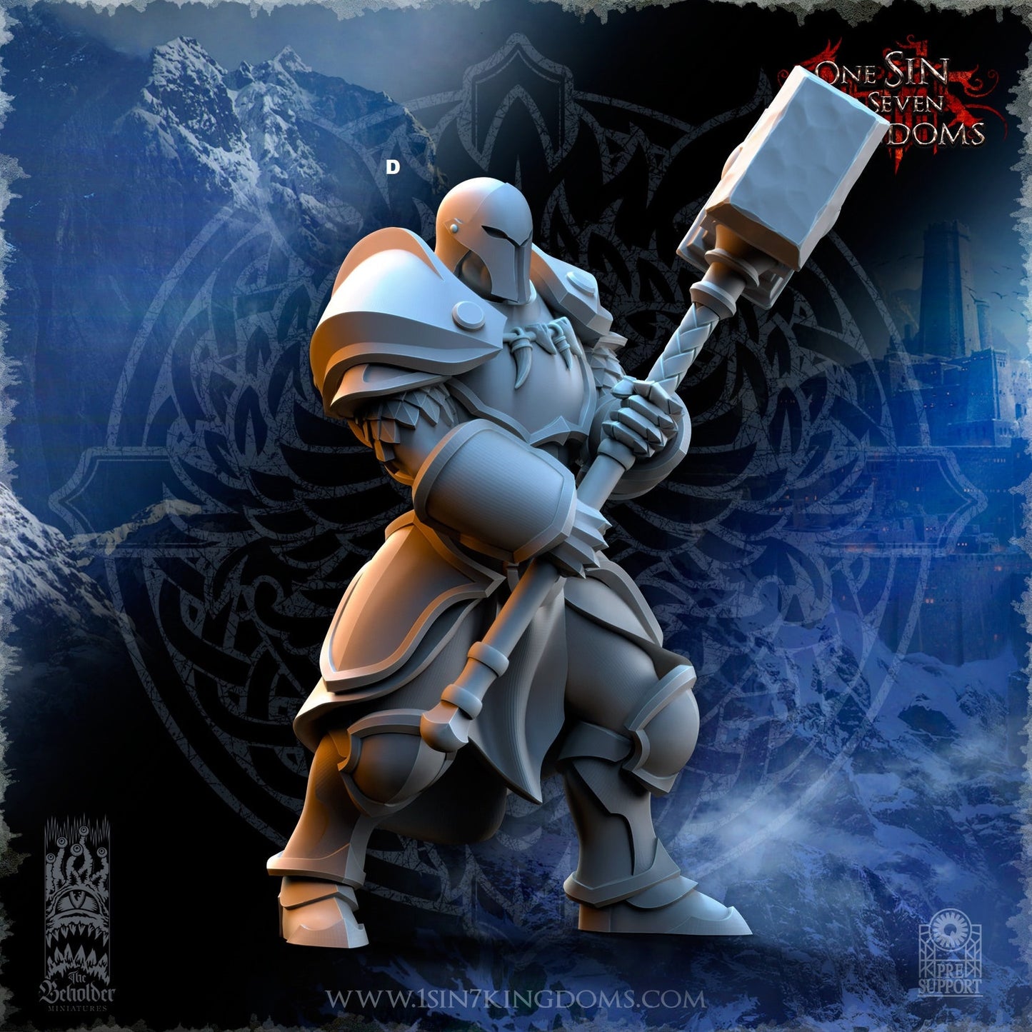 StormWolves Sunderers Great Hammer | The Beholder Miniatures | Compatible with D&D/AoS | Fantasy | Tabletop RPG