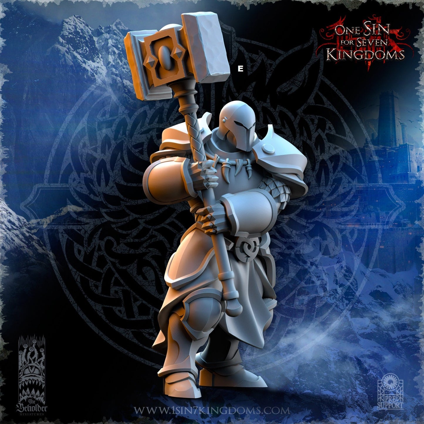StormWolves Sunderers Great Hammer | The Beholder Miniatures | Compatible with D&D/AoS | Fantasy | Tabletop RPG