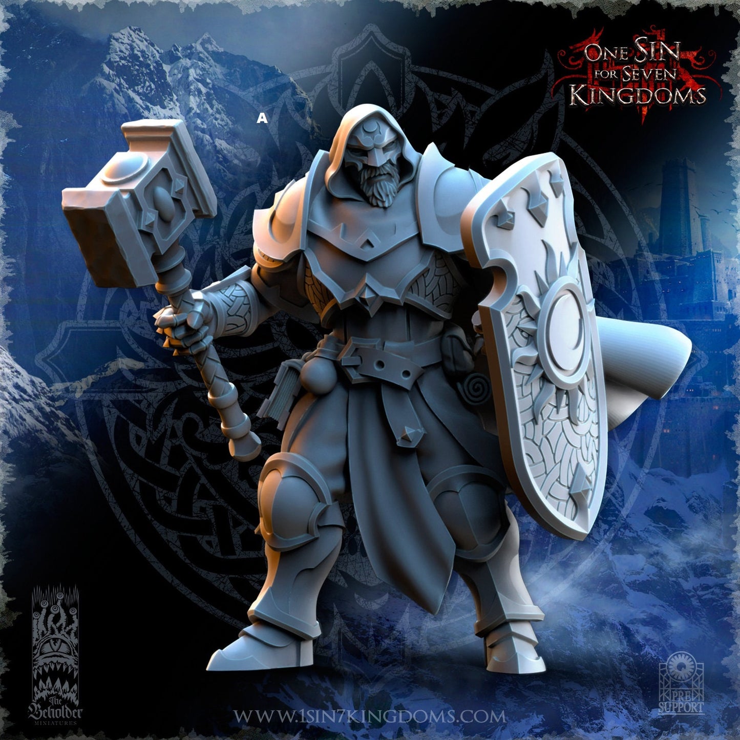 StormWolves Howlers Hammer and Shield | The Beholder Miniatures | Compatible with D&D/AoS | Fantasy | Tabletop RPG