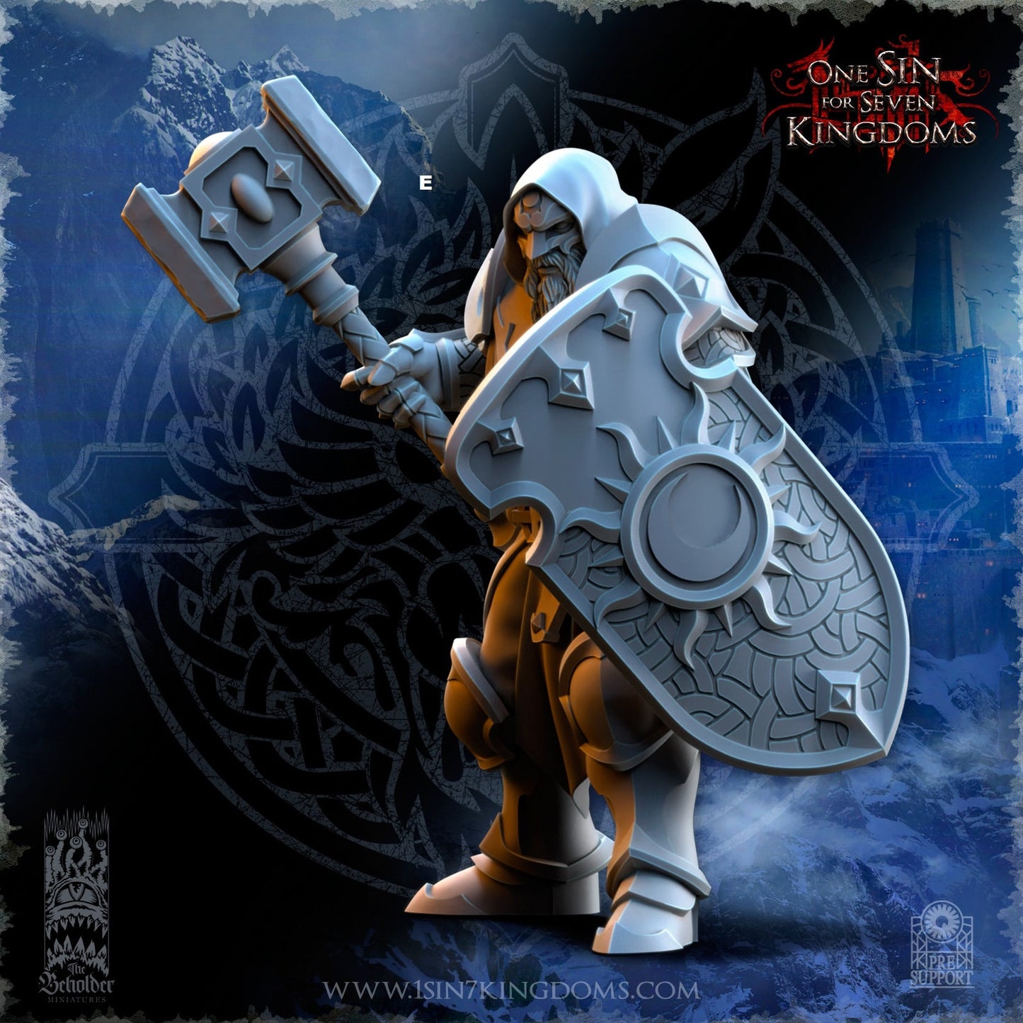 StormWolves Howlers Hammer and Shield | The Beholder Miniatures | Compatible with D&D/AoS | Fantasy | Tabletop RPG