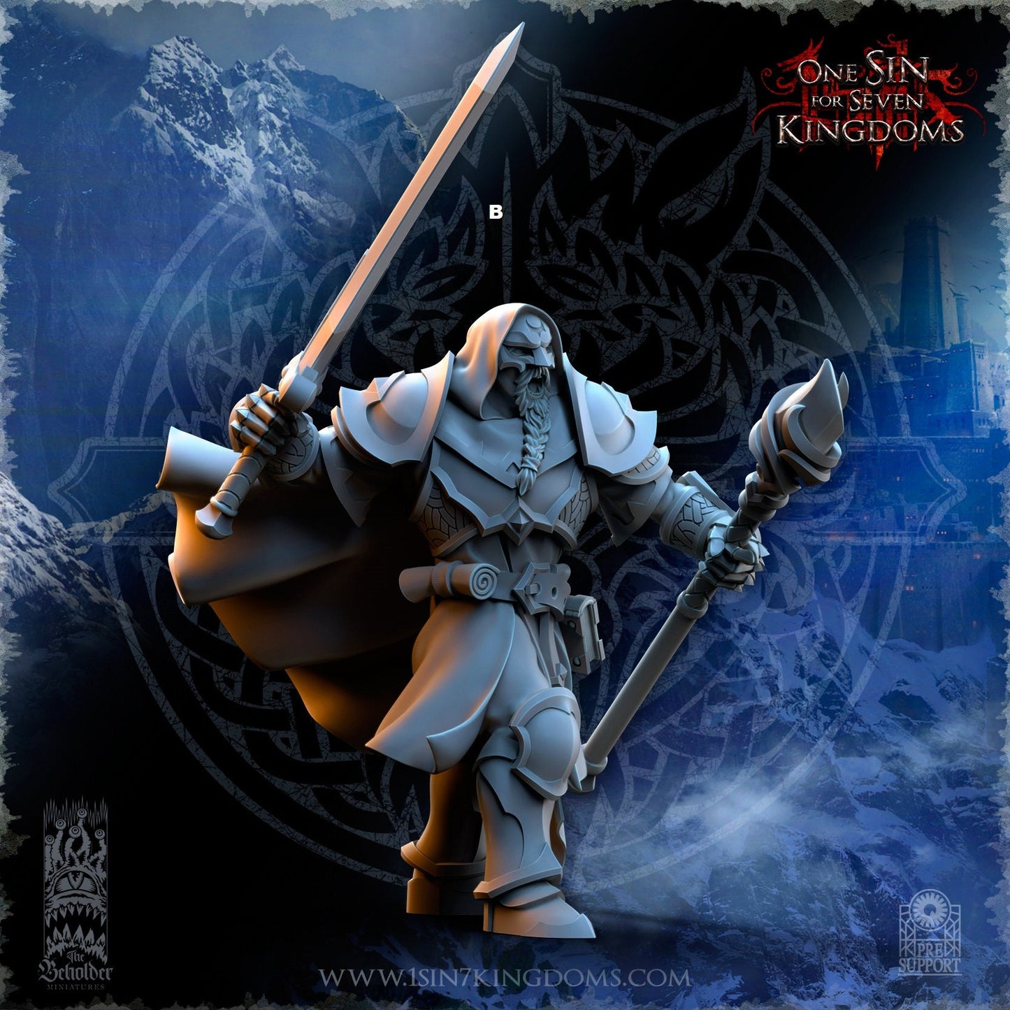 StormWolves Howlers Sword and Staff | The Beholder Miniatures | Compatible with D&D/AoS | Fantasy | Tabletop RPG