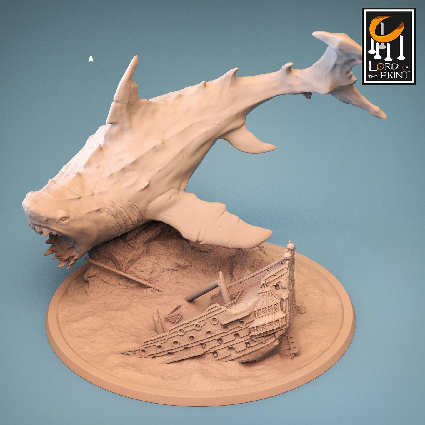 Megalodon | Rescale Miniatures | Compatible with D&D/AoS | Fantasy | Tabletop RPG