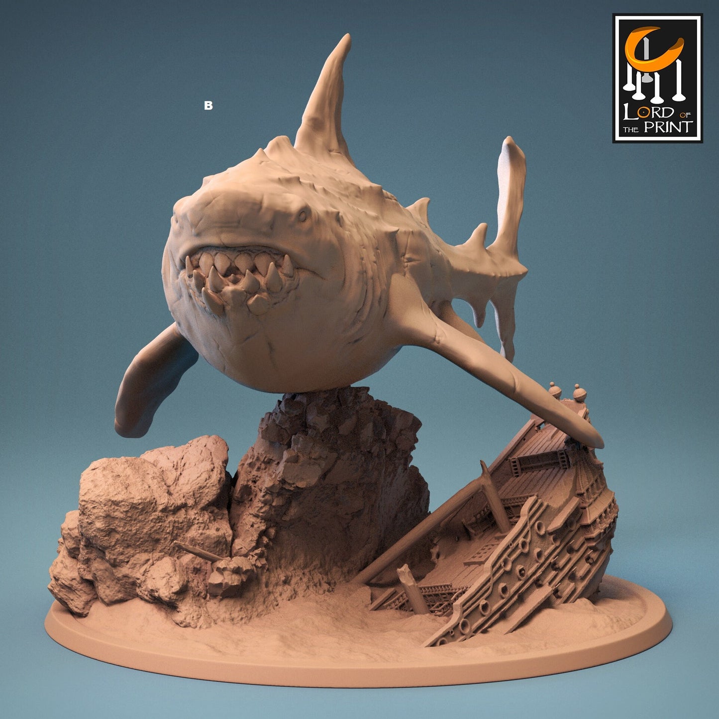 Megalodon | Rescale Miniatures | Compatible with D&D/AoS | Fantasy | Tabletop RPG