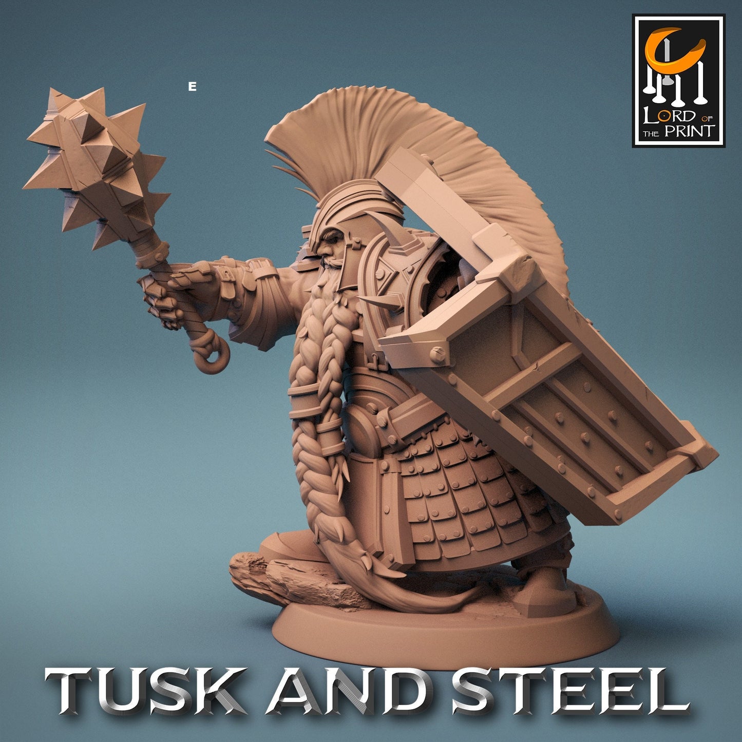 Dwarf Warrior Heavy Armour with Shield | Rescale Miniatures | Compatible with D&D/AoS | Fantasy | Tabletop RPG