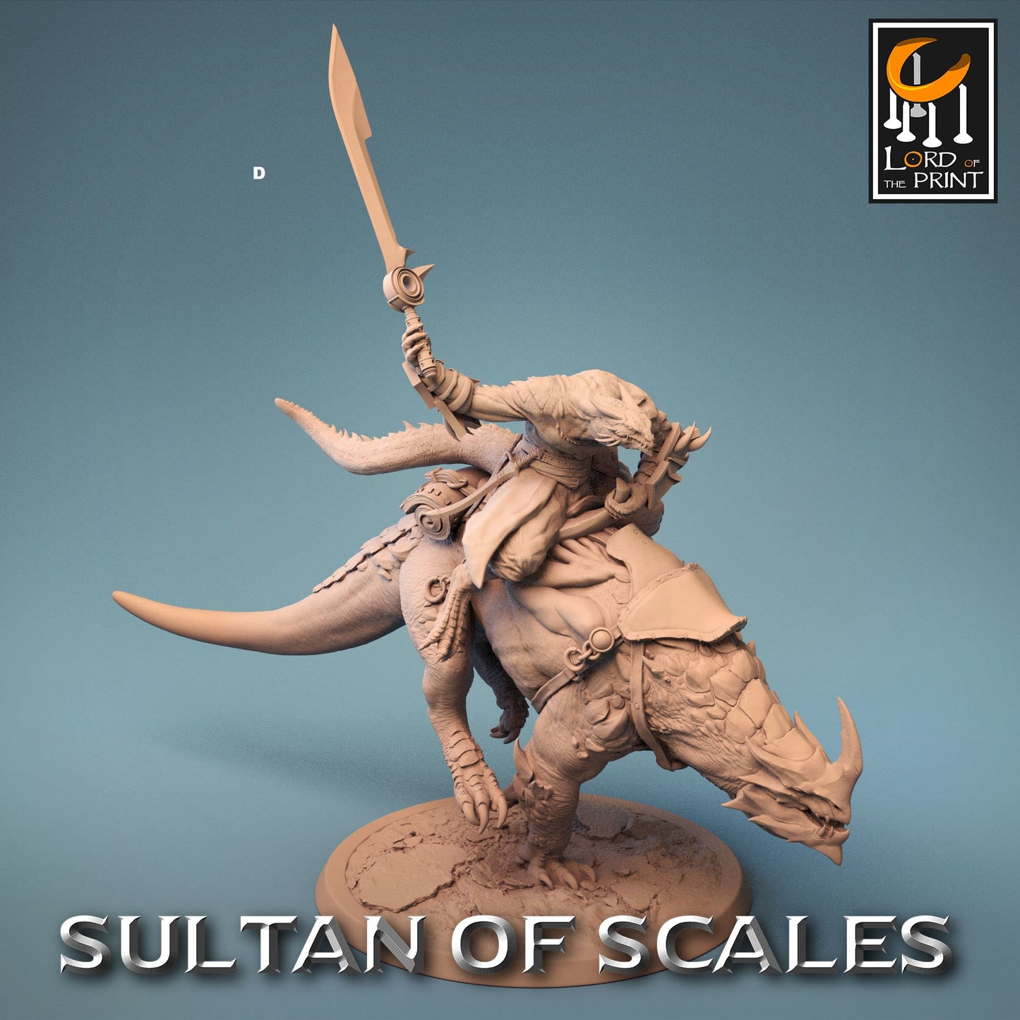 Dragonborn Rider on Great Beast | Rescale Miniatures | Compatible with D&D/AoS | Fantasy | Tabletop RPG