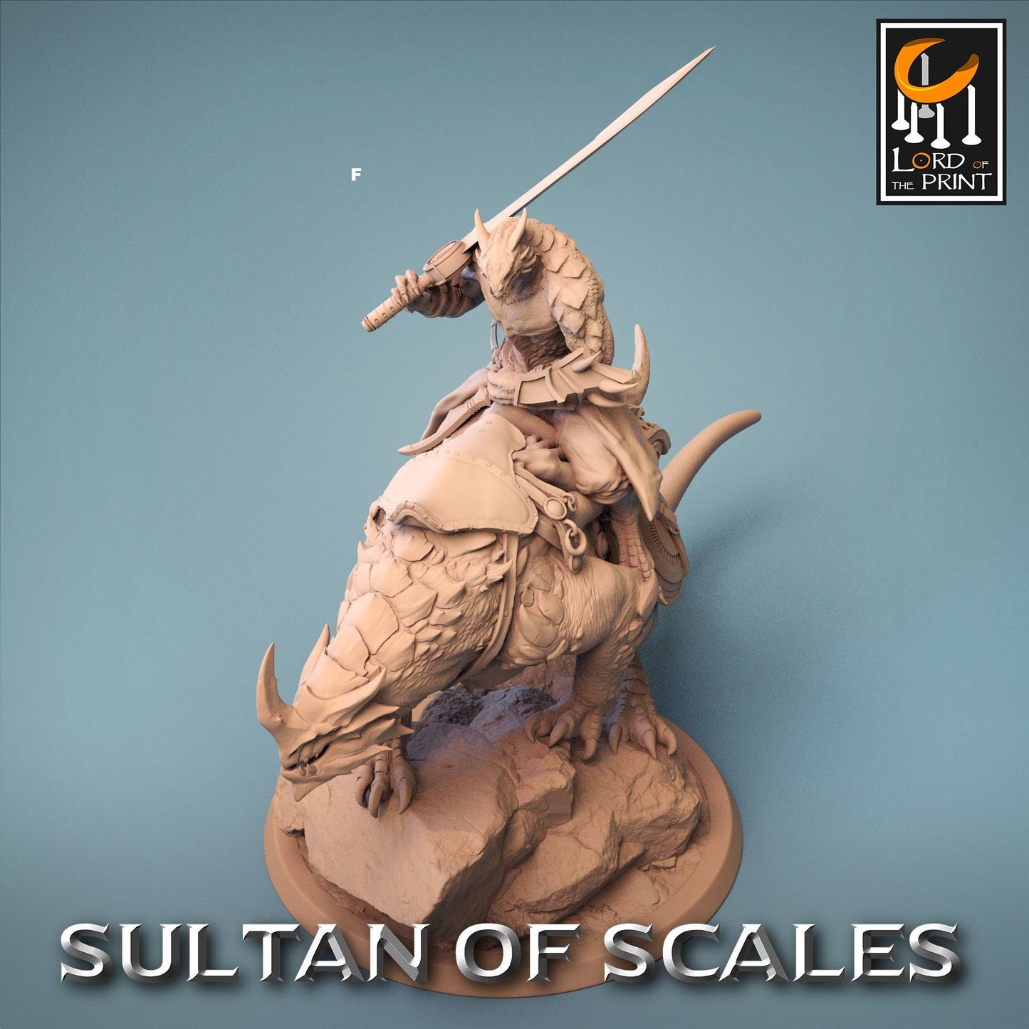 Dragonborn Rider on Great Beast | Rescale Miniatures | Compatible with D&D/AoS | Fantasy | Tabletop RPG