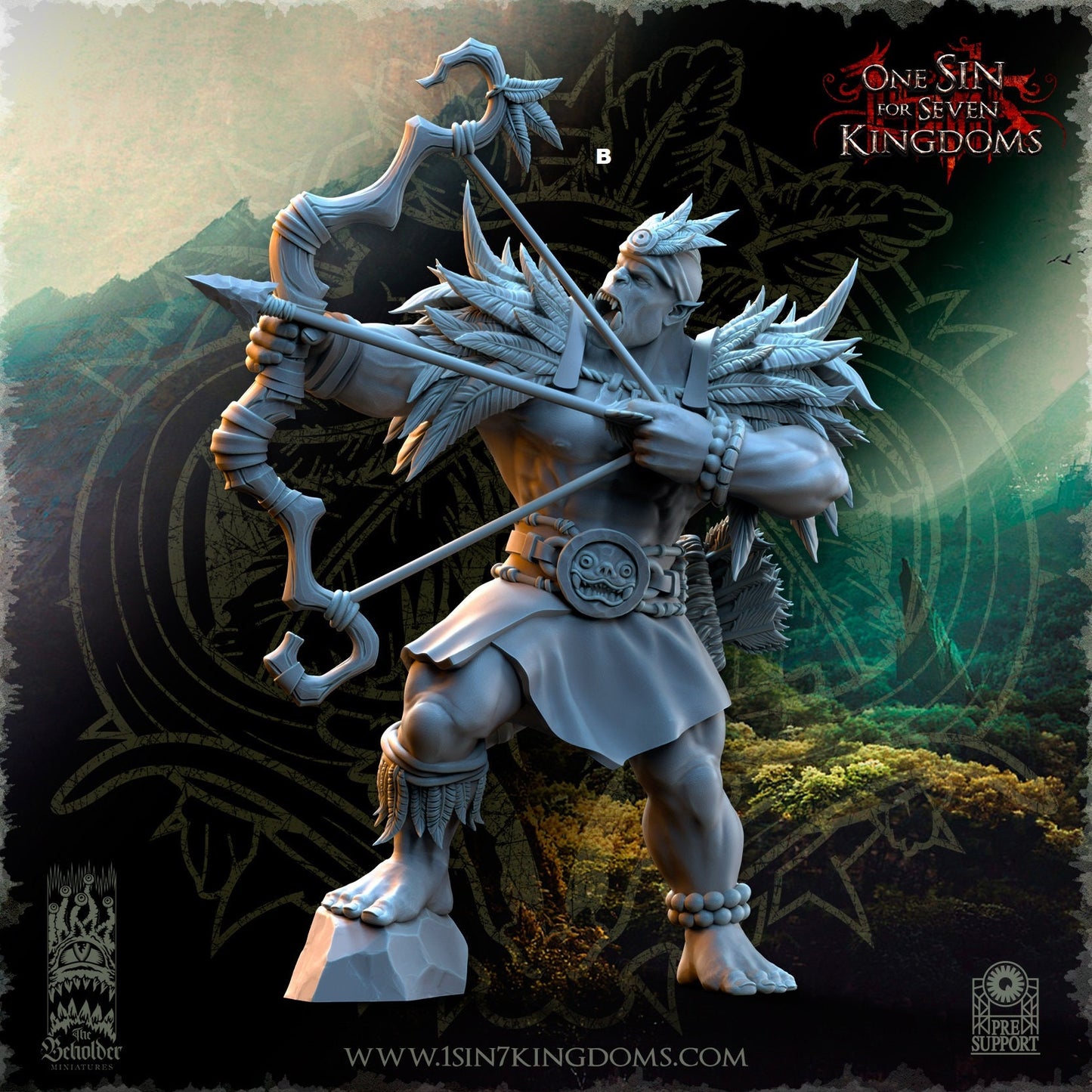 Savage Orc Archers | The Beholder Miniatures | Compatible with D&D/AoS | Fantasy | Tabletop RPG