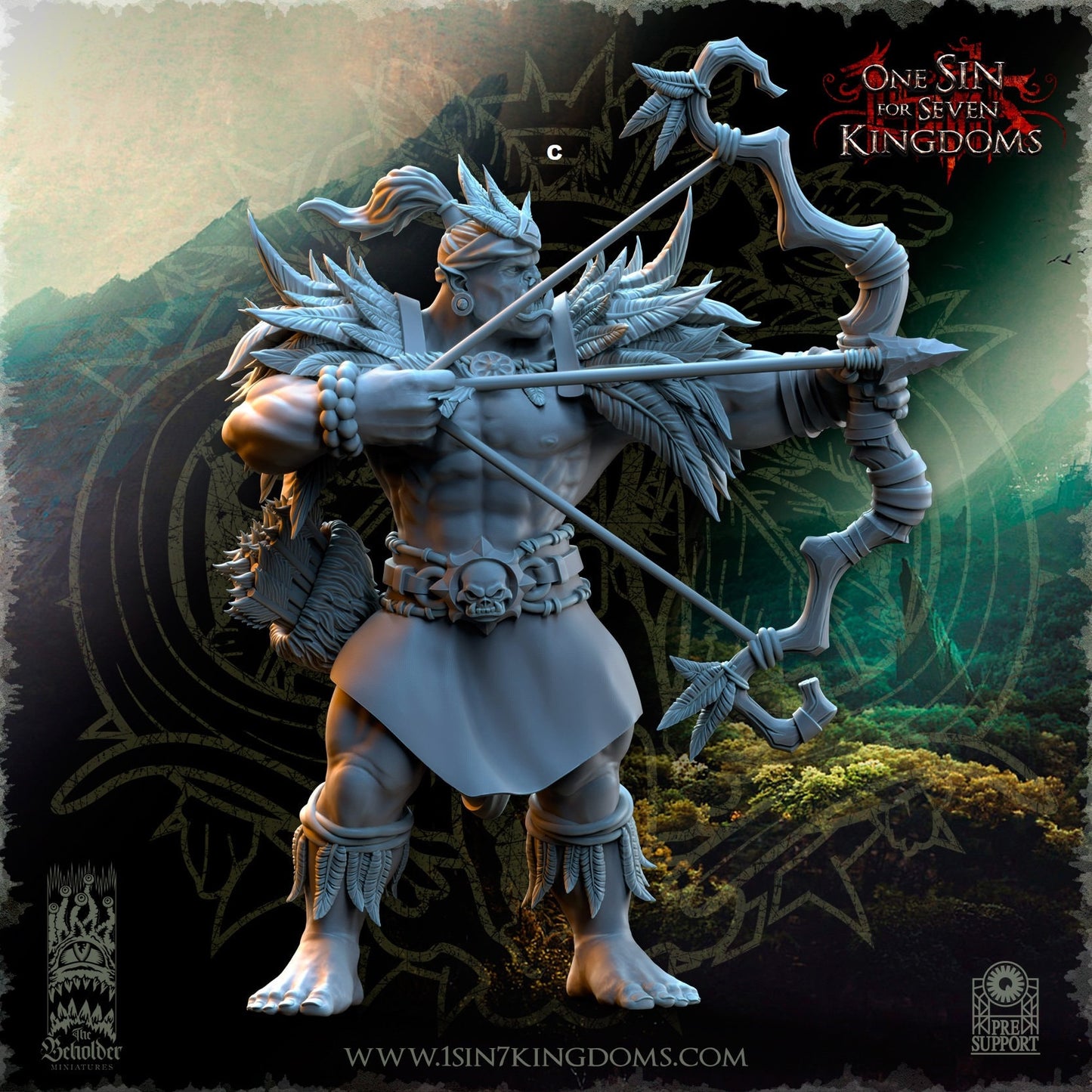 Savage Orc Archers | The Beholder Miniatures | Compatible with D&D/AoS | Fantasy | Tabletop RPG