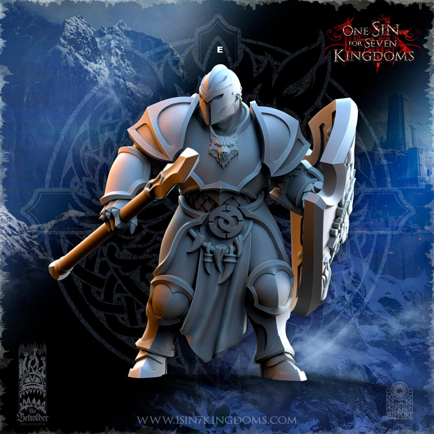 StormWolves Spear and Shield | The Beholder Miniatures | Compatible with D&D/AoS | Fantasy | Tabletop RPG