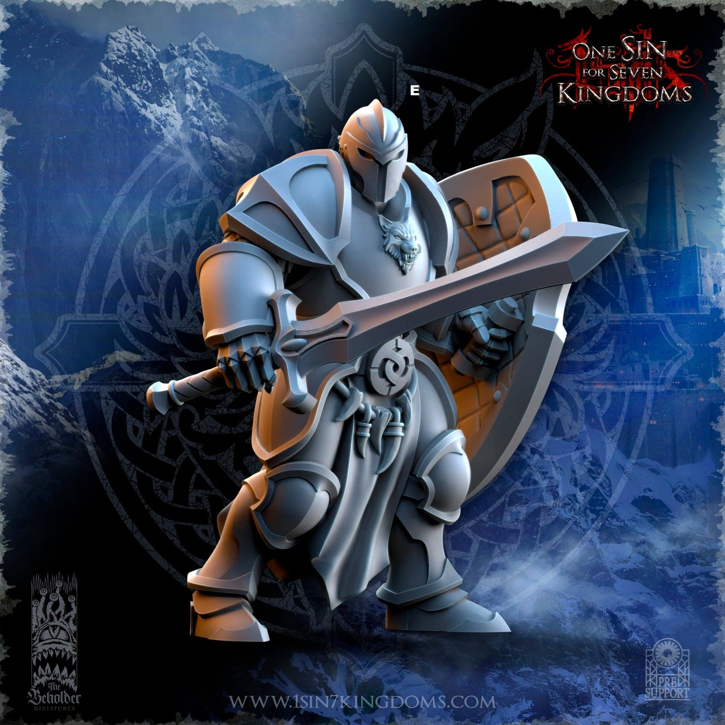 StormWolves Sword and Shield | The Beholder Miniatures | Compatible with D&D/AoS | Fantasy | Tabletop RPG